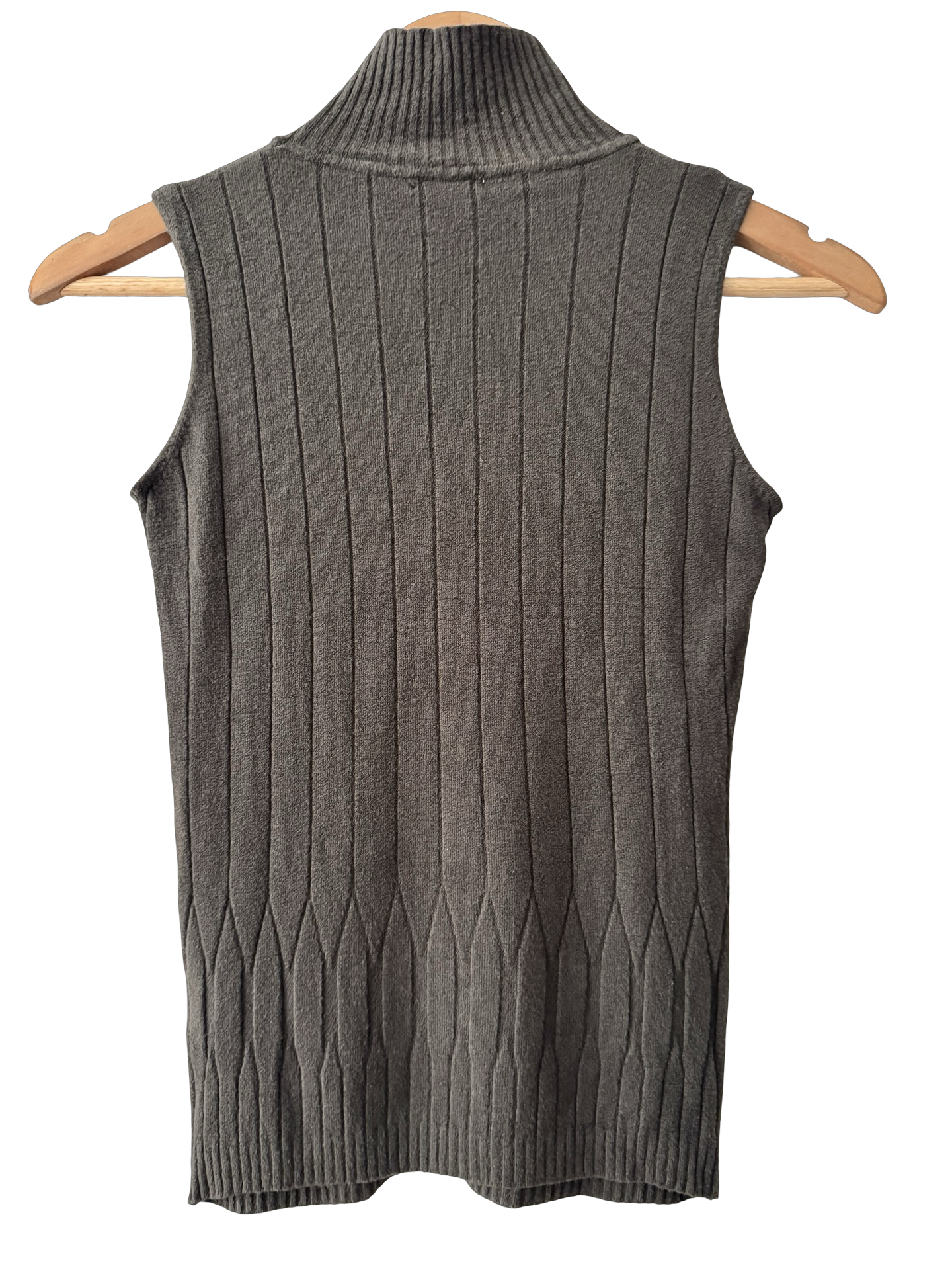 Vintage 90 Ribbed Sleeveless Mock Neck Top (S/M)