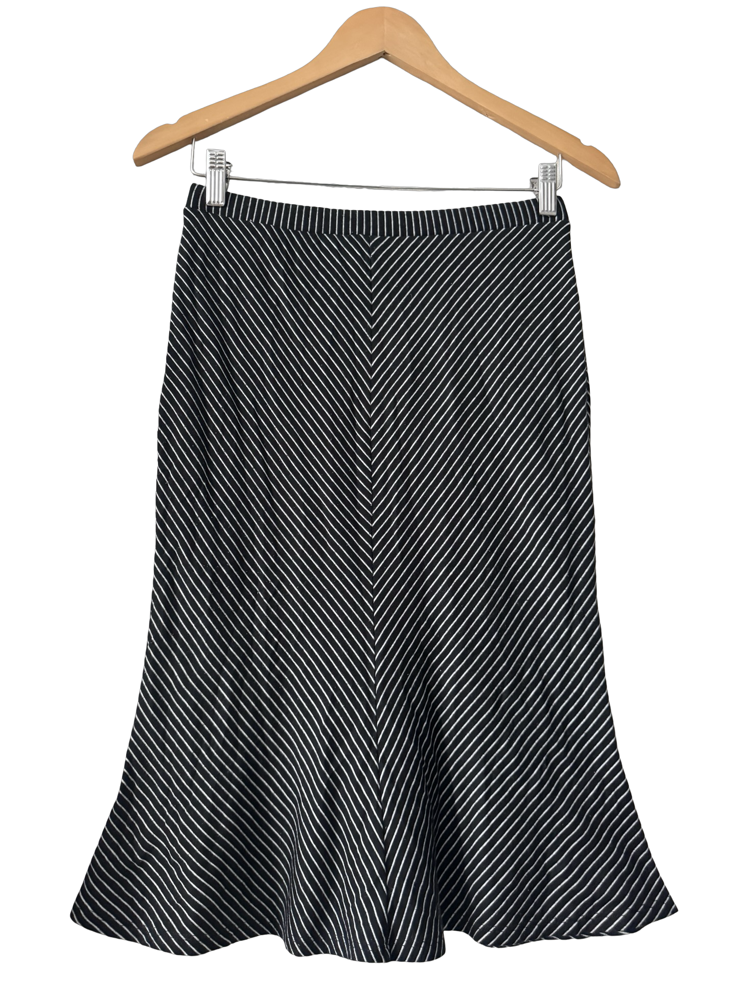 Vintage 90s Left Bank Striped Midi Skirt (XS)