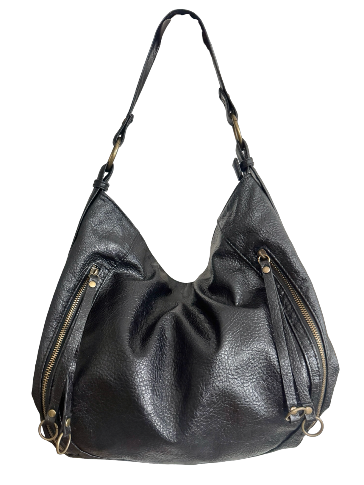 Vintage Y2K Black Zip Me Up Hobo Bag