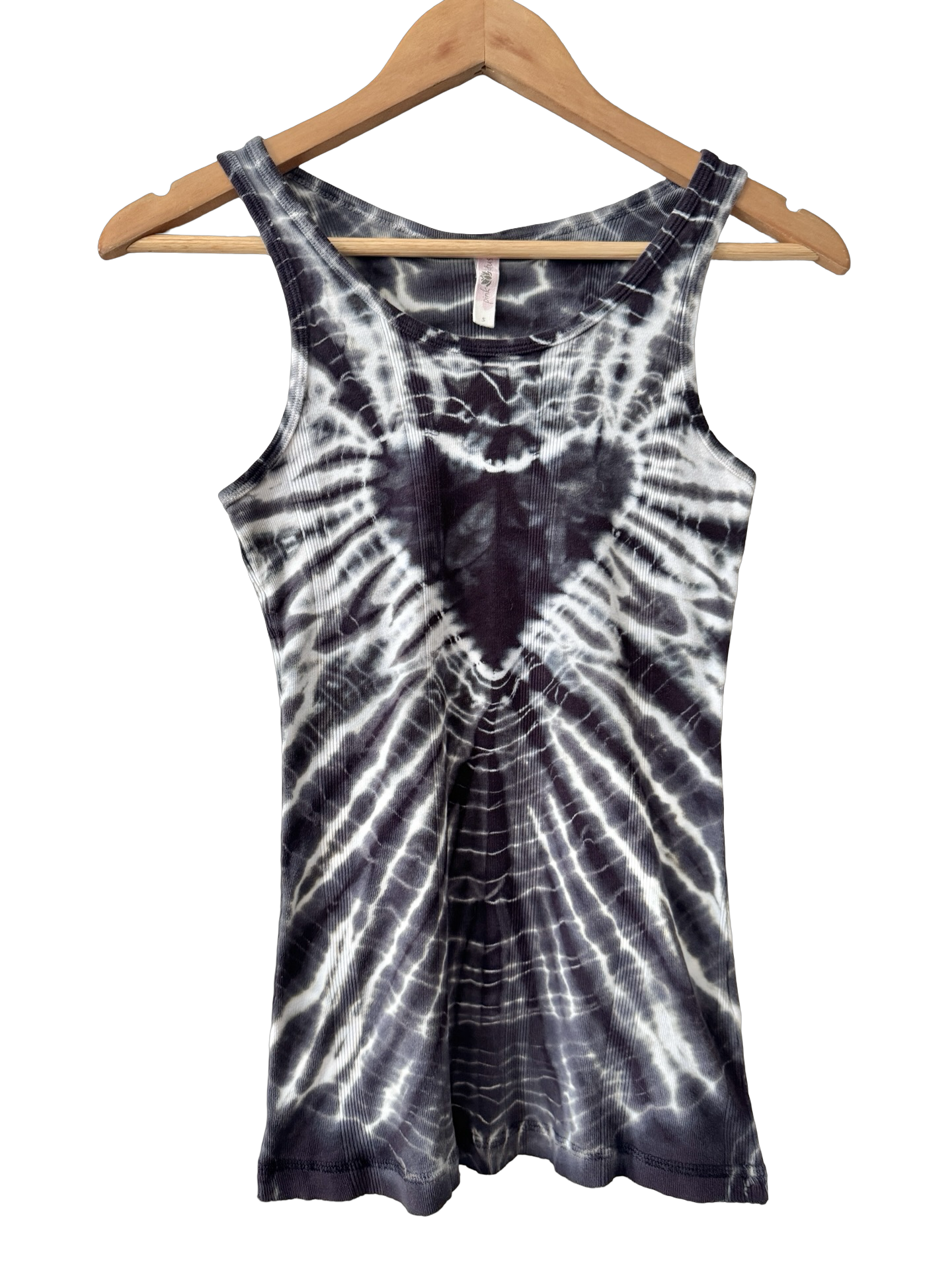 Vintage Pink Lotus Storm Wash Tie-Dye Tank (S)