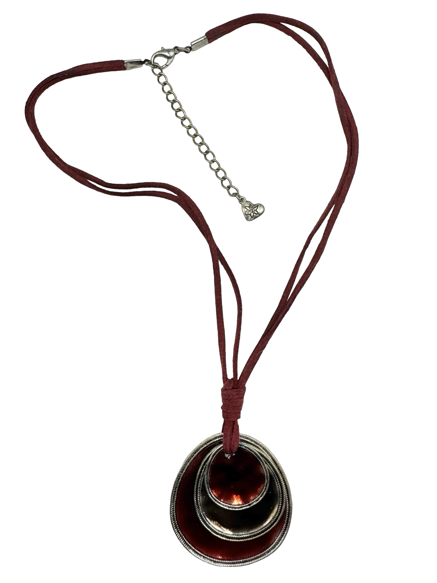 Vintage Parisian Layered Disc Pendant Necklace