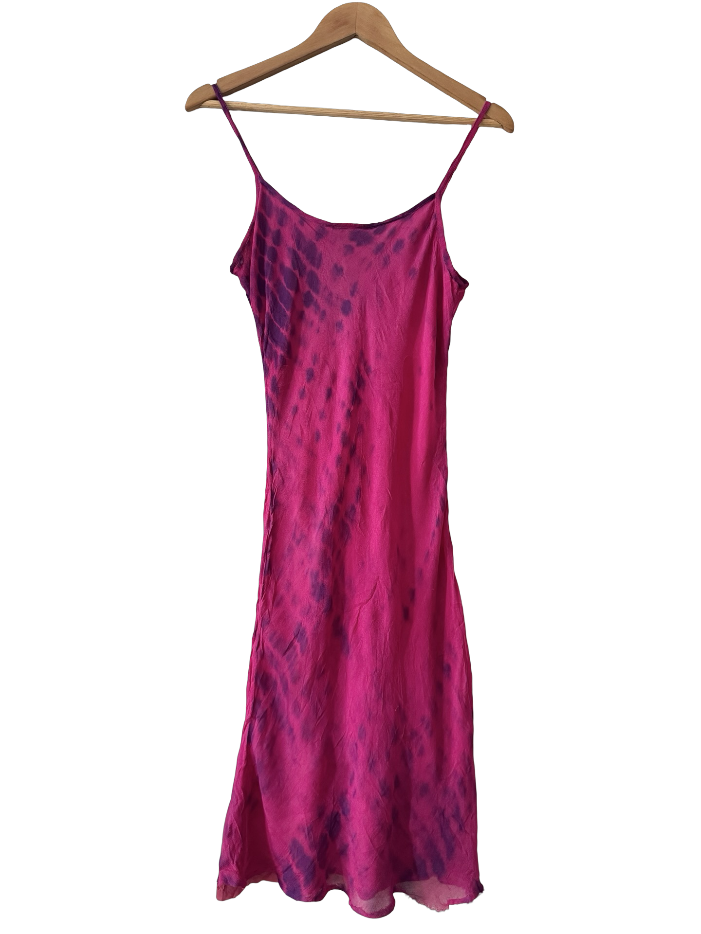 Vintage 90s Raspberry Ink Slip Dress (M)