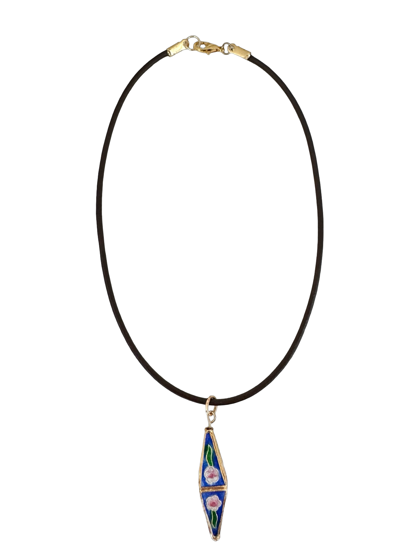 Handmade Bluebell Cloisonné Pendant Necklace