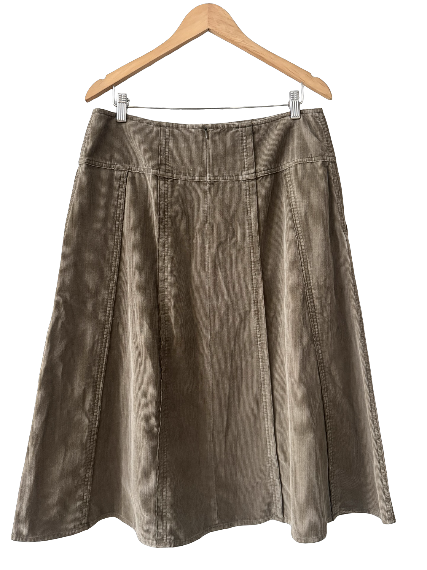 Vintage 90s Coffee Shop Corduroy Skirt (M)