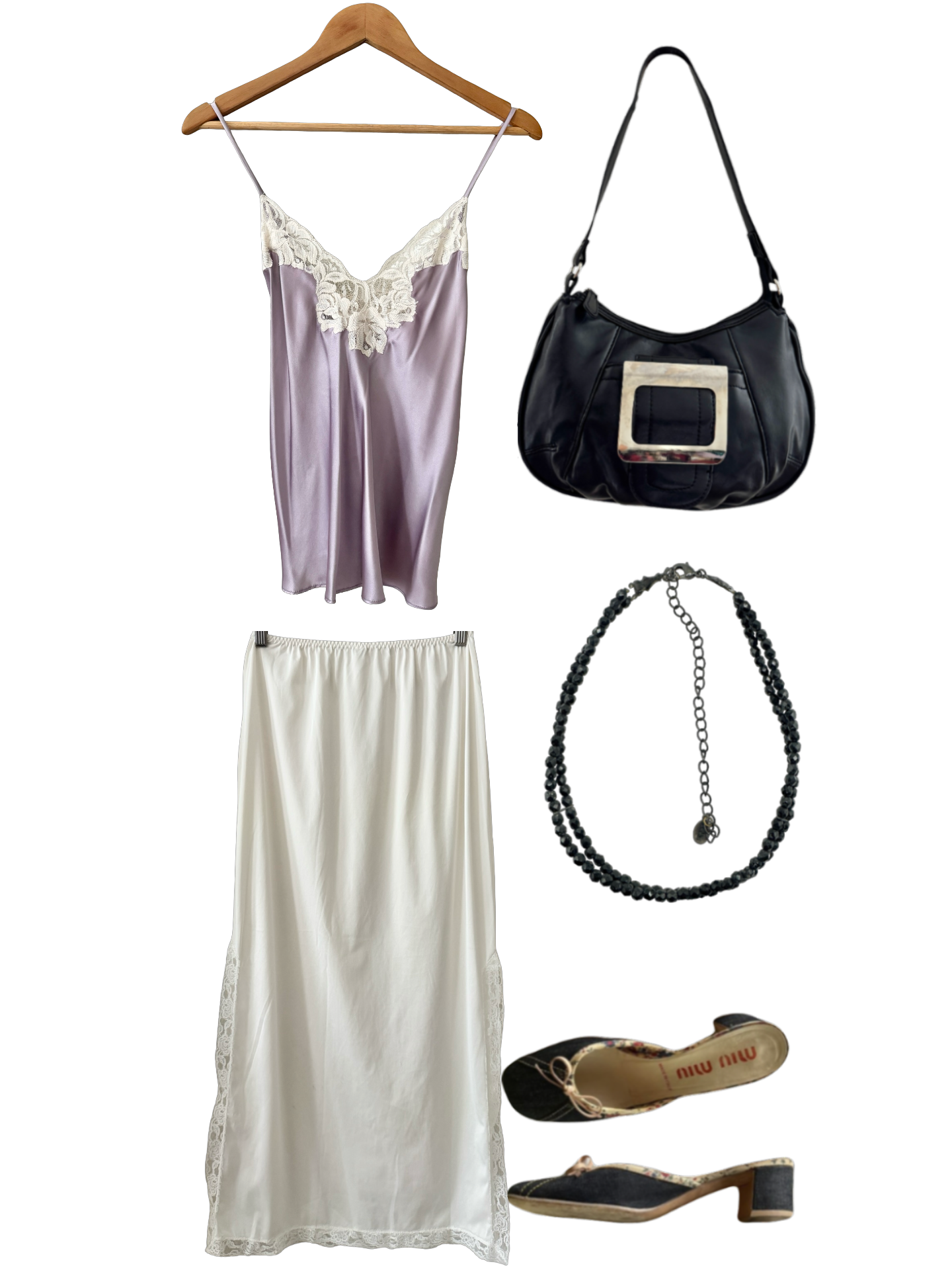 Vintage Y2K Lavender Dream Satin Cami (L)