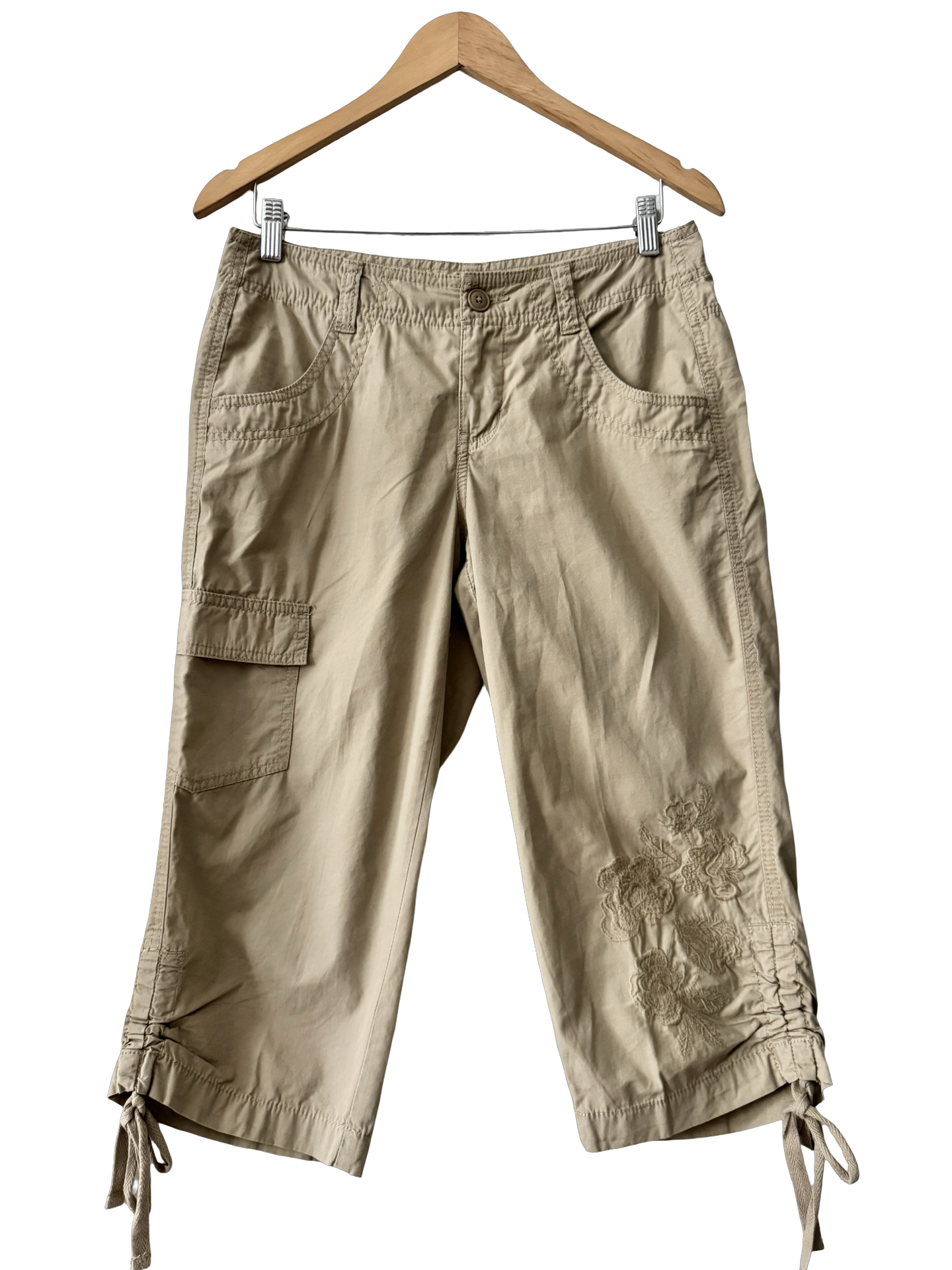 Vintage Y2K Desert Bloom Cargo Capris (M)
