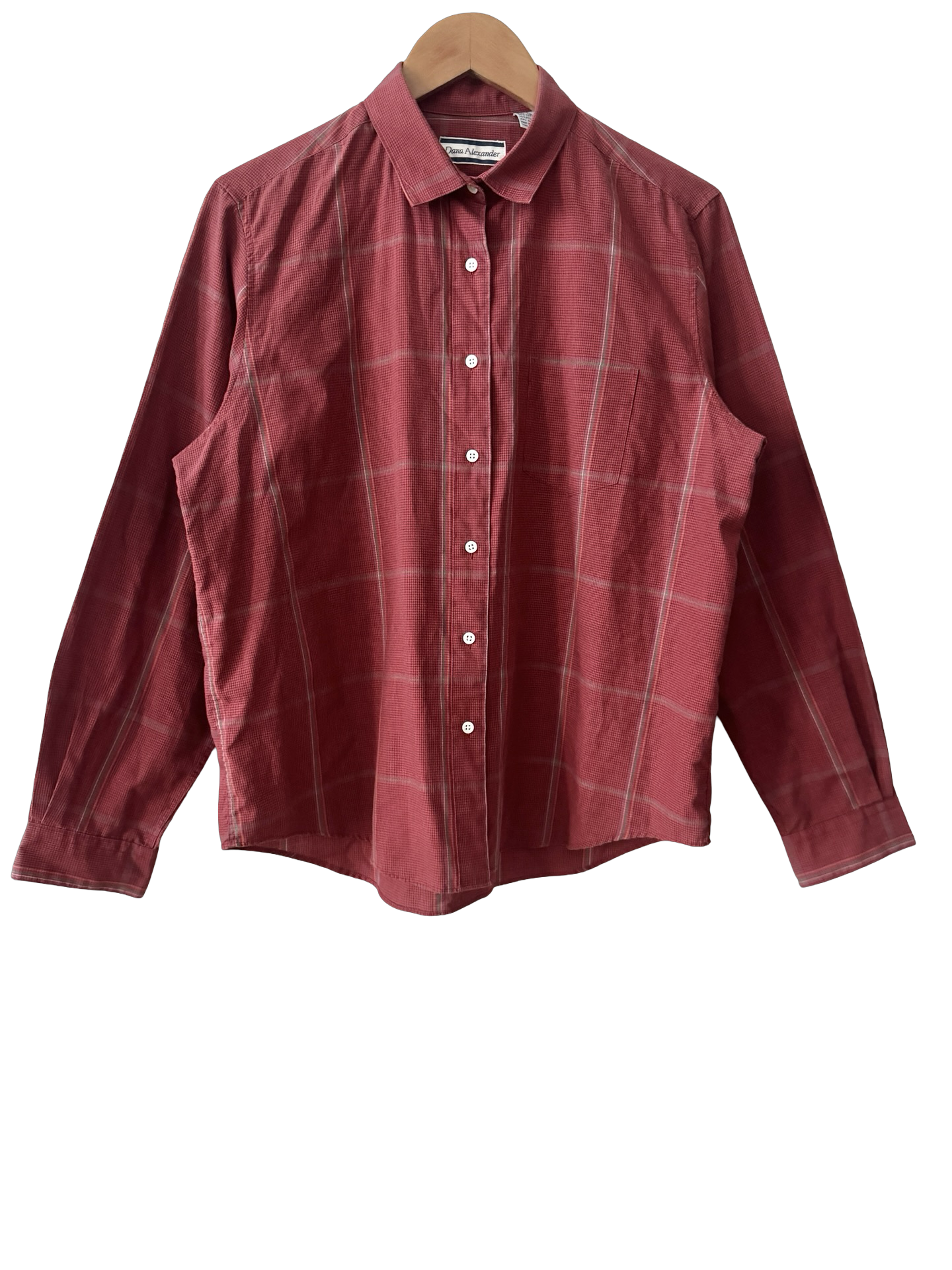 Vintage 90s Borrowed From Him Plaid Shirt (L)