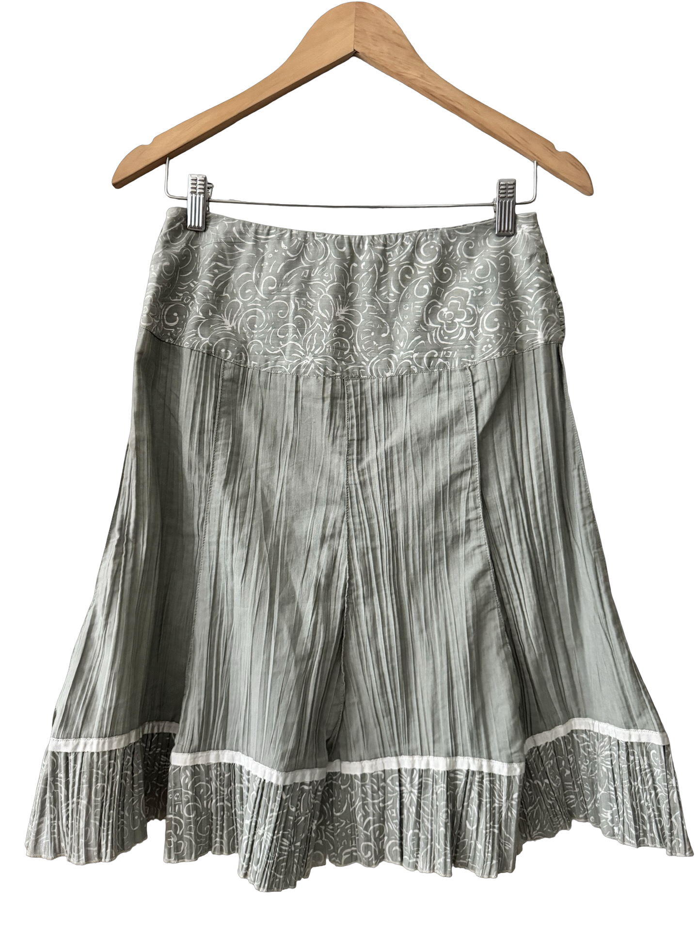 Vintage 90s Sage Garden Pleated Skirt (XS/S)
