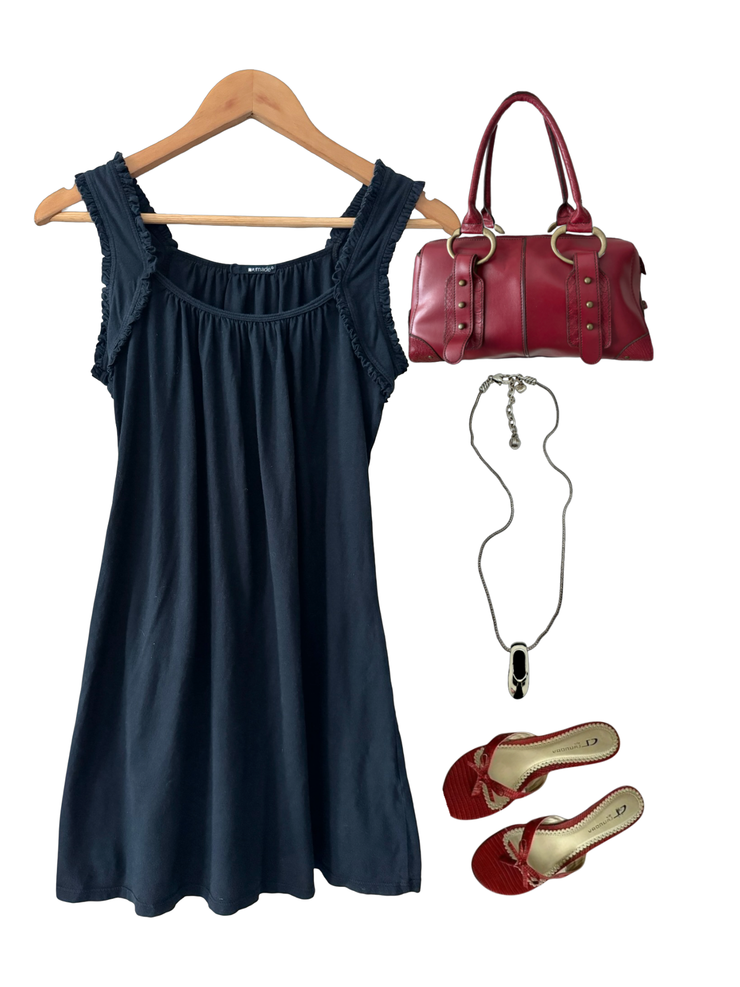 Vintage Y2K Everyday Ruffle Mini Dress (S/M)