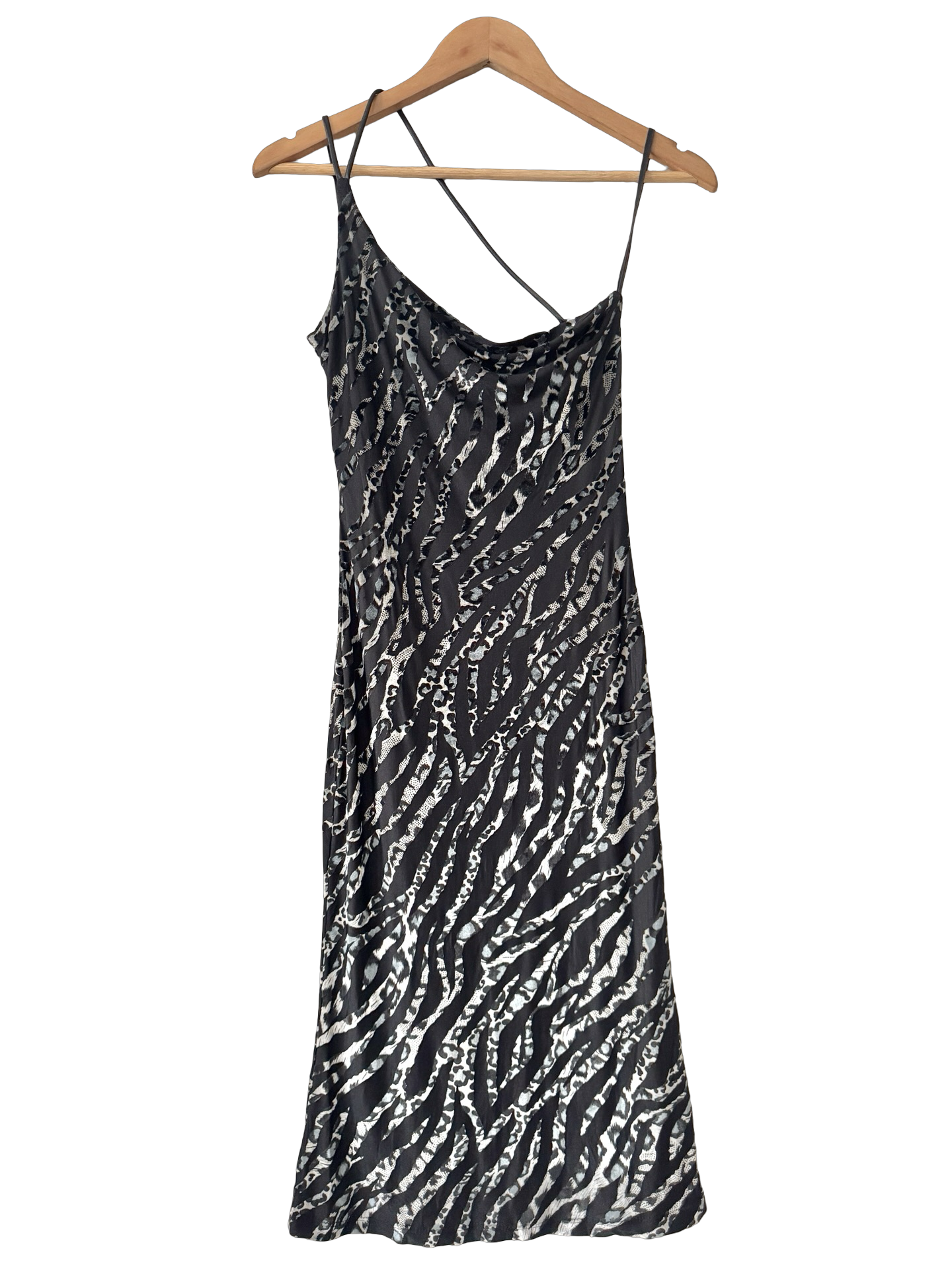Vintage 90s Midnight Safari Midi Dress (S/M)
