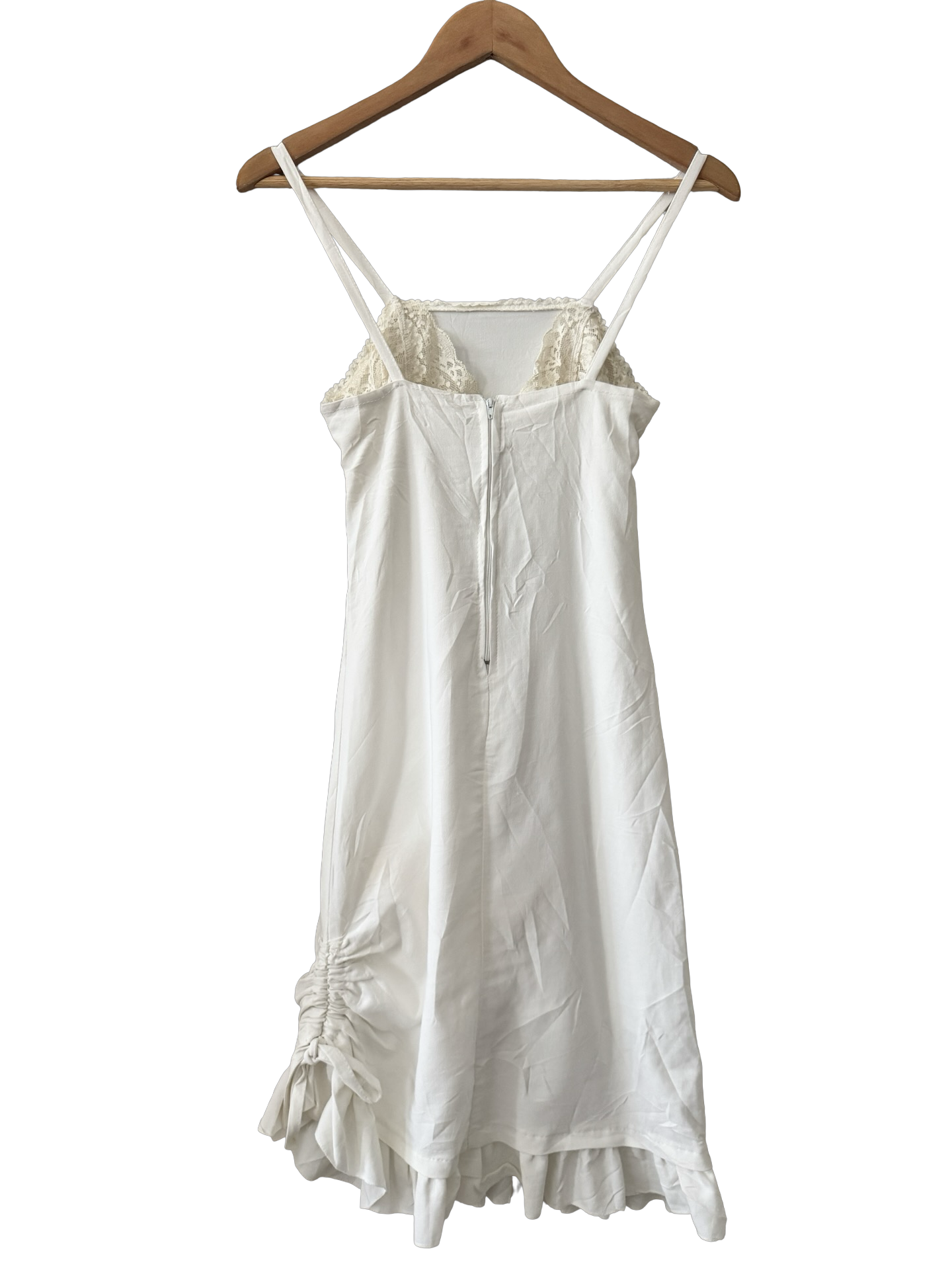 Vintage Y2K JDF Paris White Swan Midi Dress (XS-S)