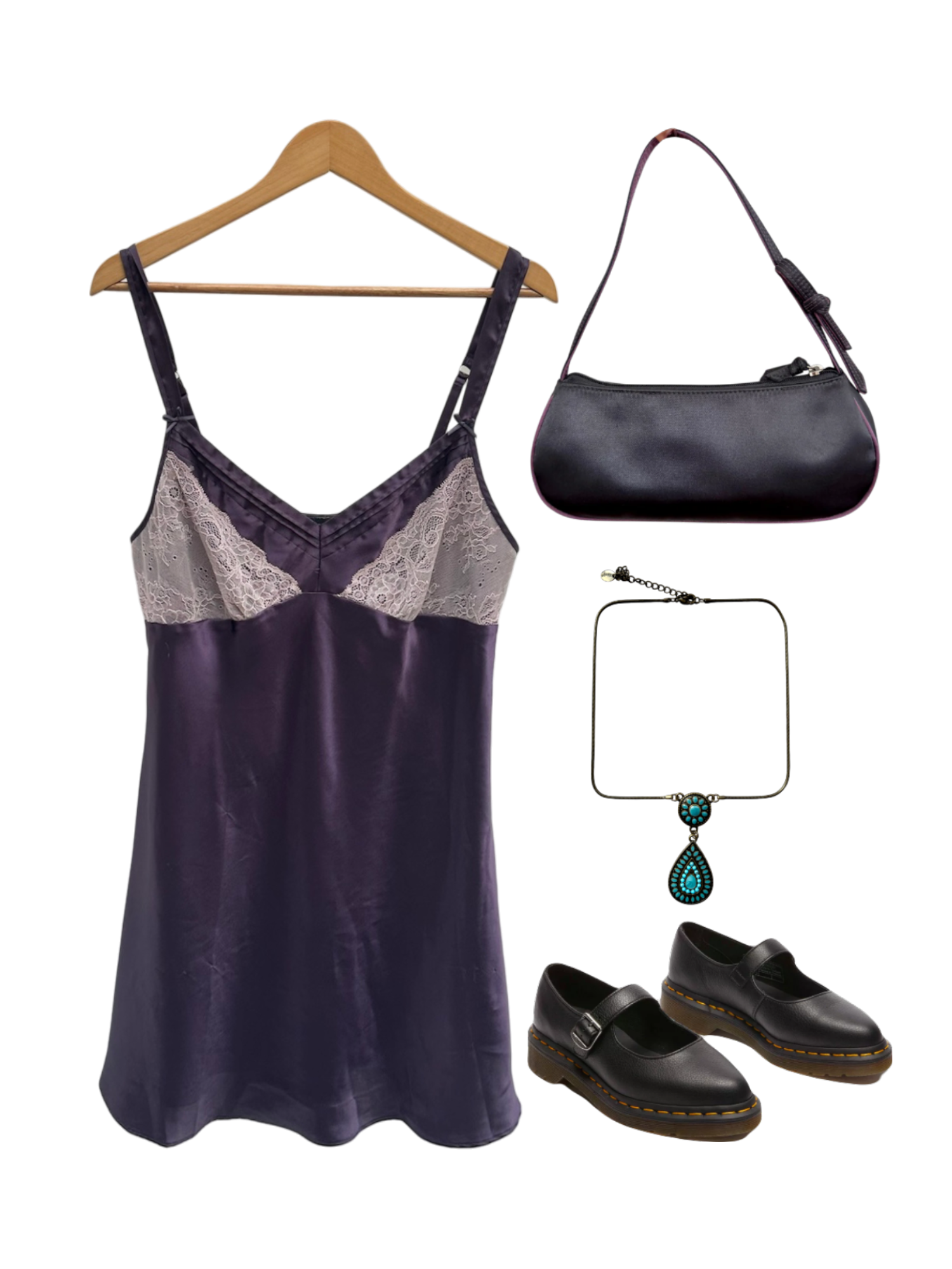 Vintage Y2K Lace Lavender Mini Slip (M/L)