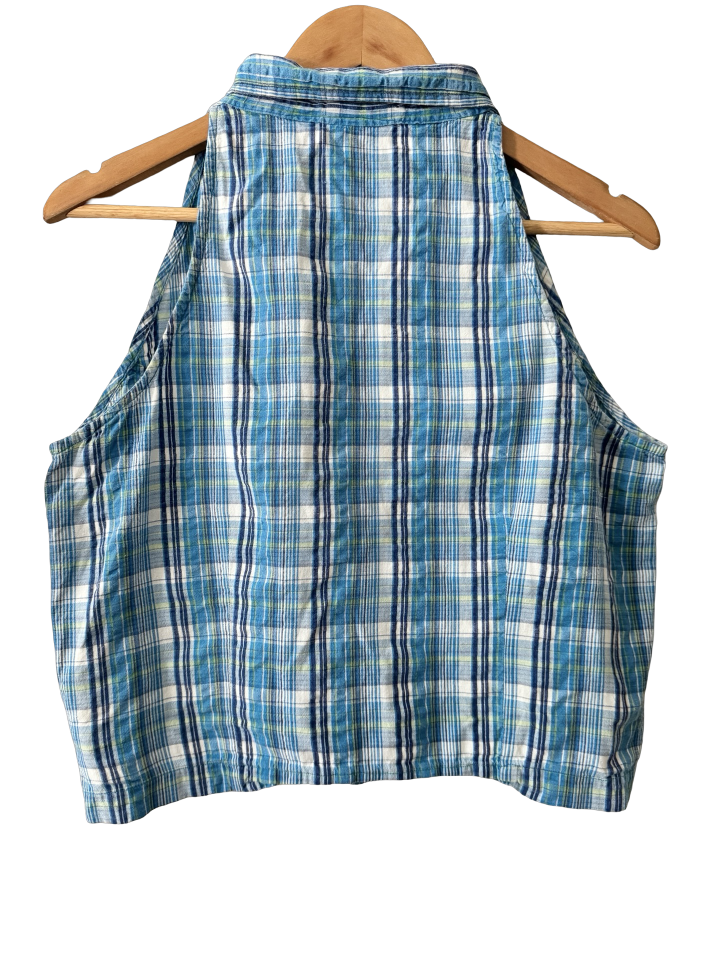 Vintage 90s Retro Picnic Plaid Zip Vest (L)