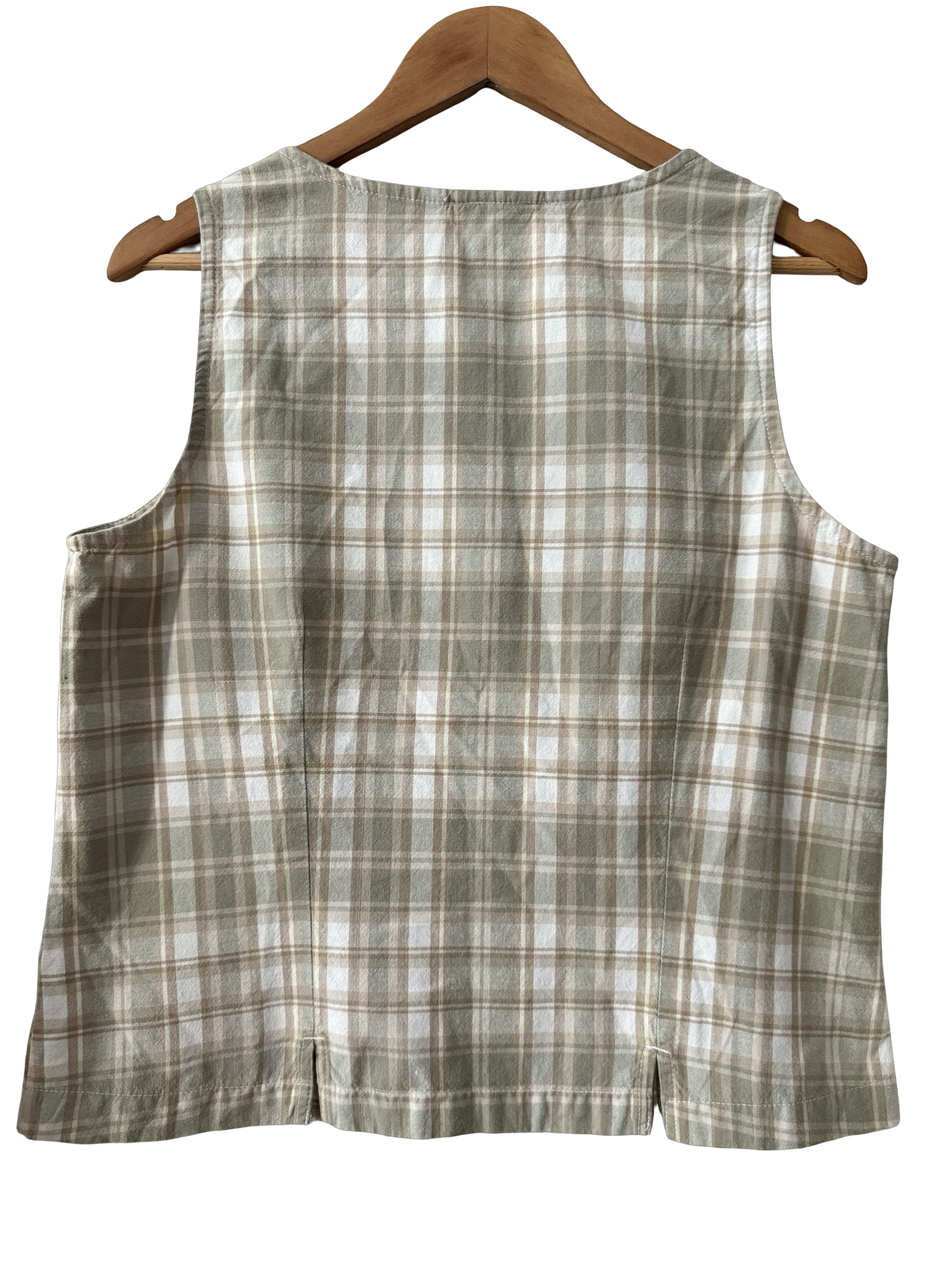 Vintage 90s Countryside Plaid Vest Top (M)