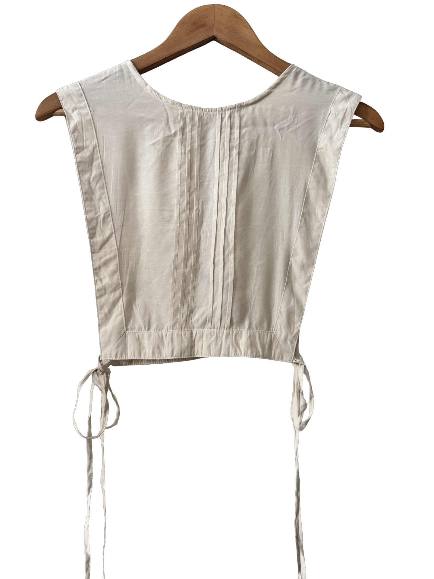 Vintage 90s Ivory Pintuck Tie Side Blouse (XS)
