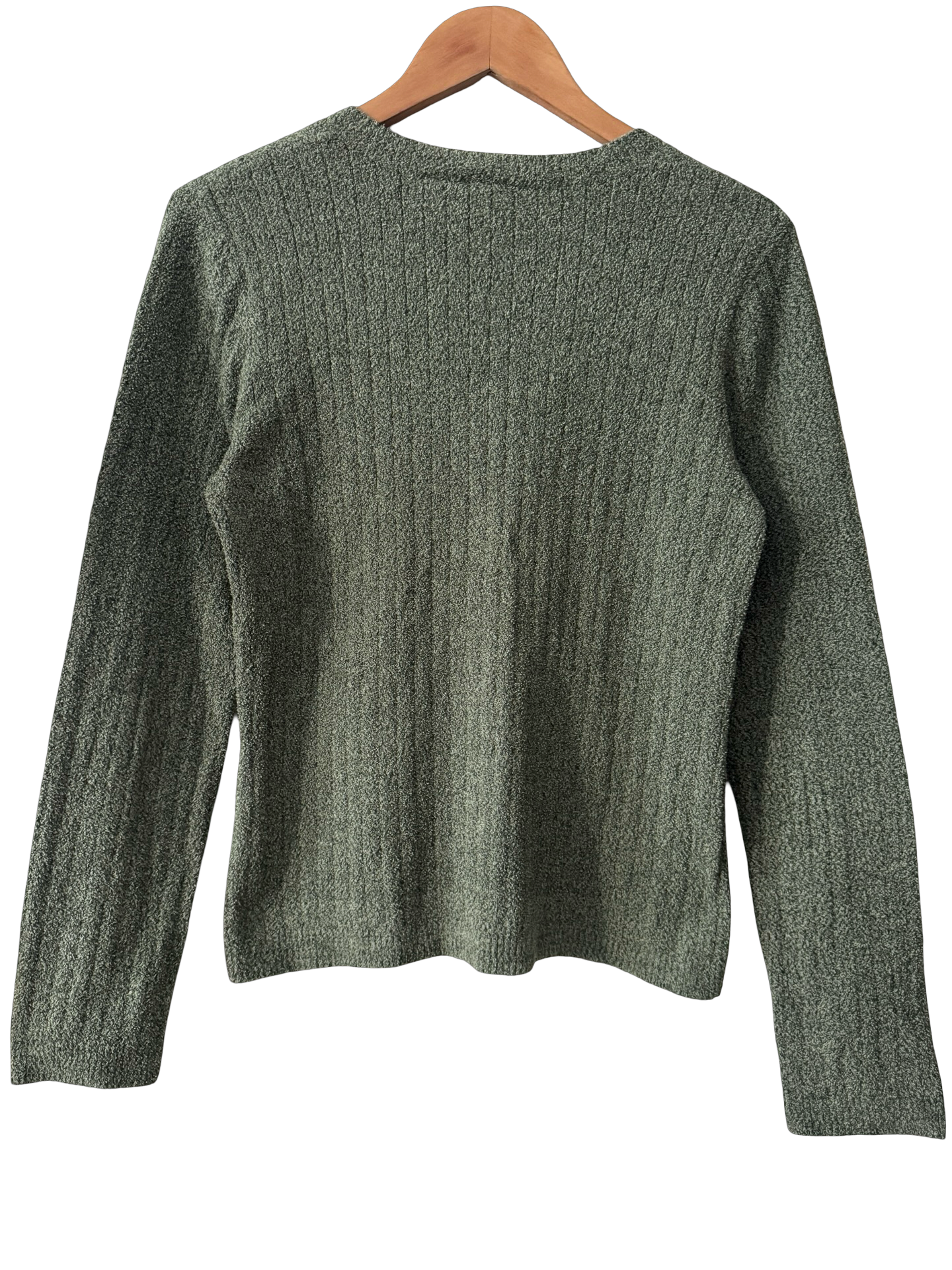 Vintage Y2K Moss Garden Textured Knit Top (M)