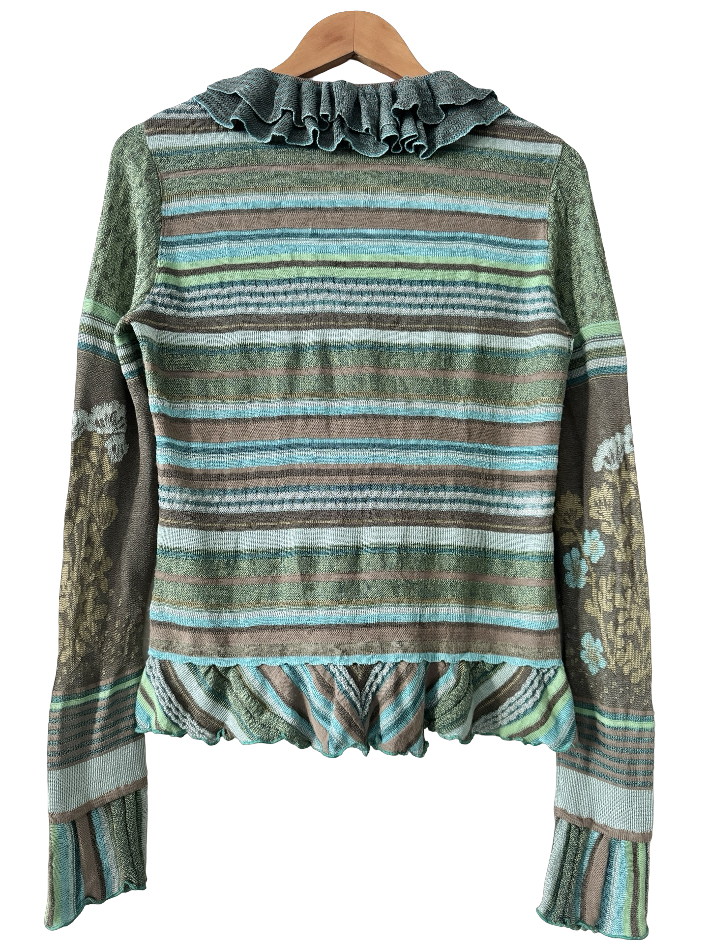Vintage Y2K French Riviera Ruffle Knit (M)