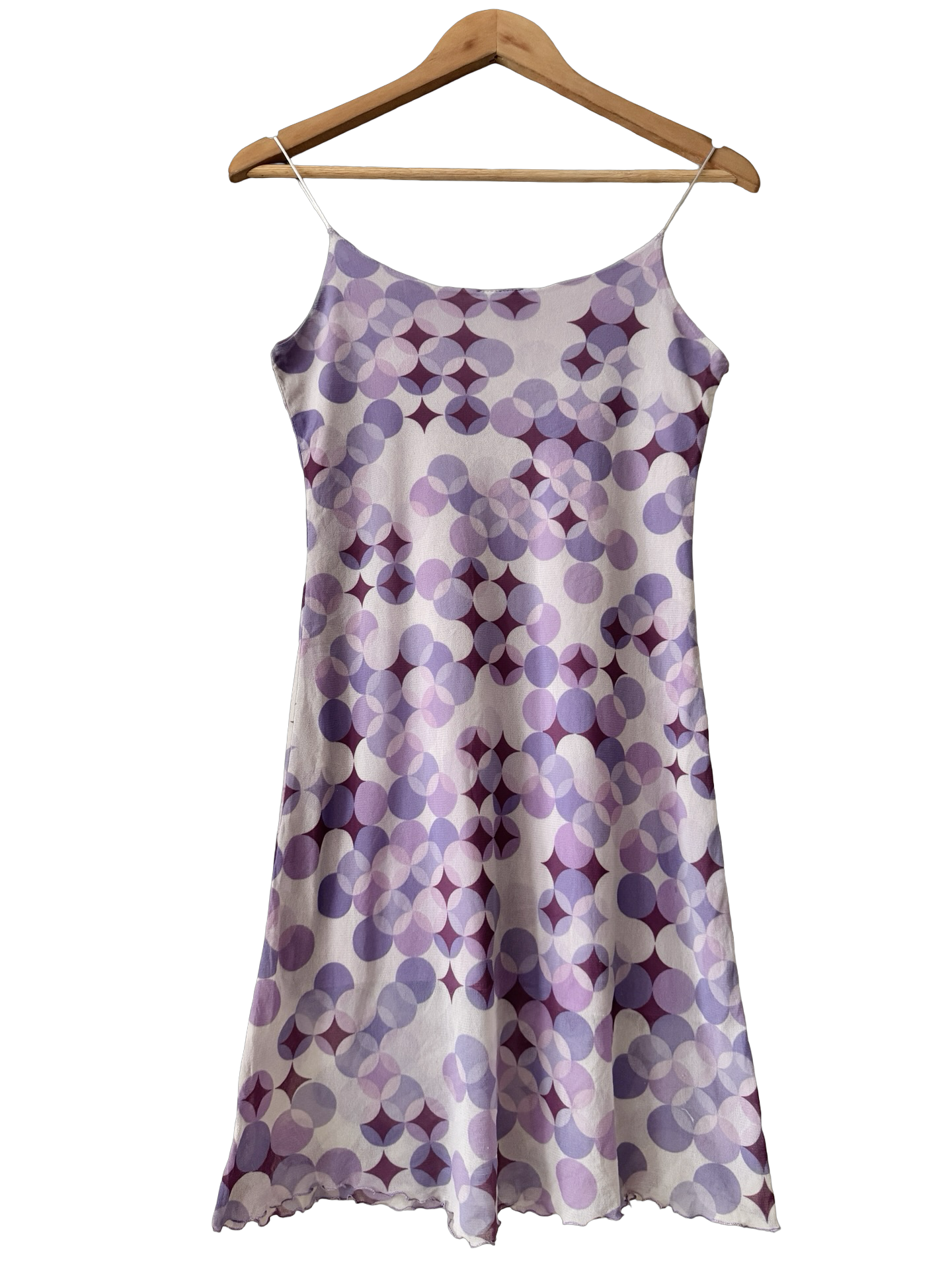 Vintage 90s Parisian Lavender Disco Mini Dress (S)