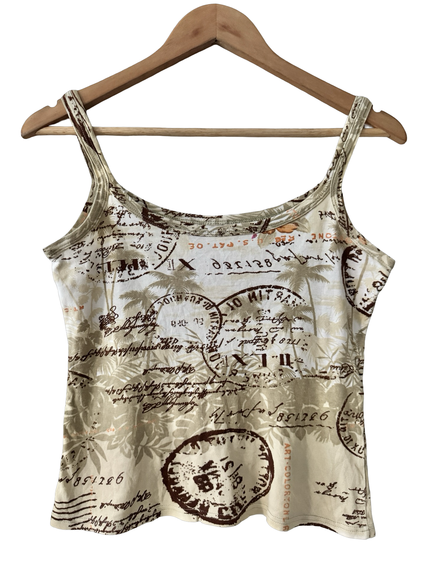 Vintage 90s French Wildflower Collage top (M)