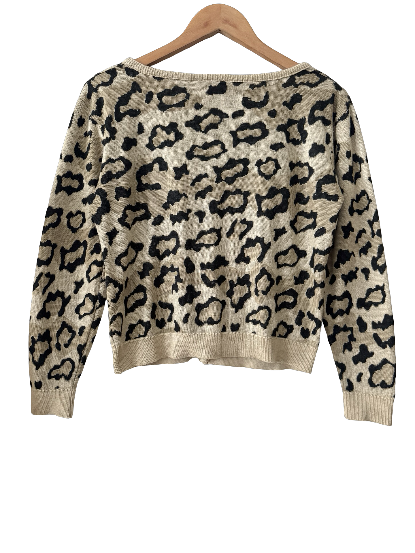 Vintage Y2K Cheetah Kiss Cardigan (M)
