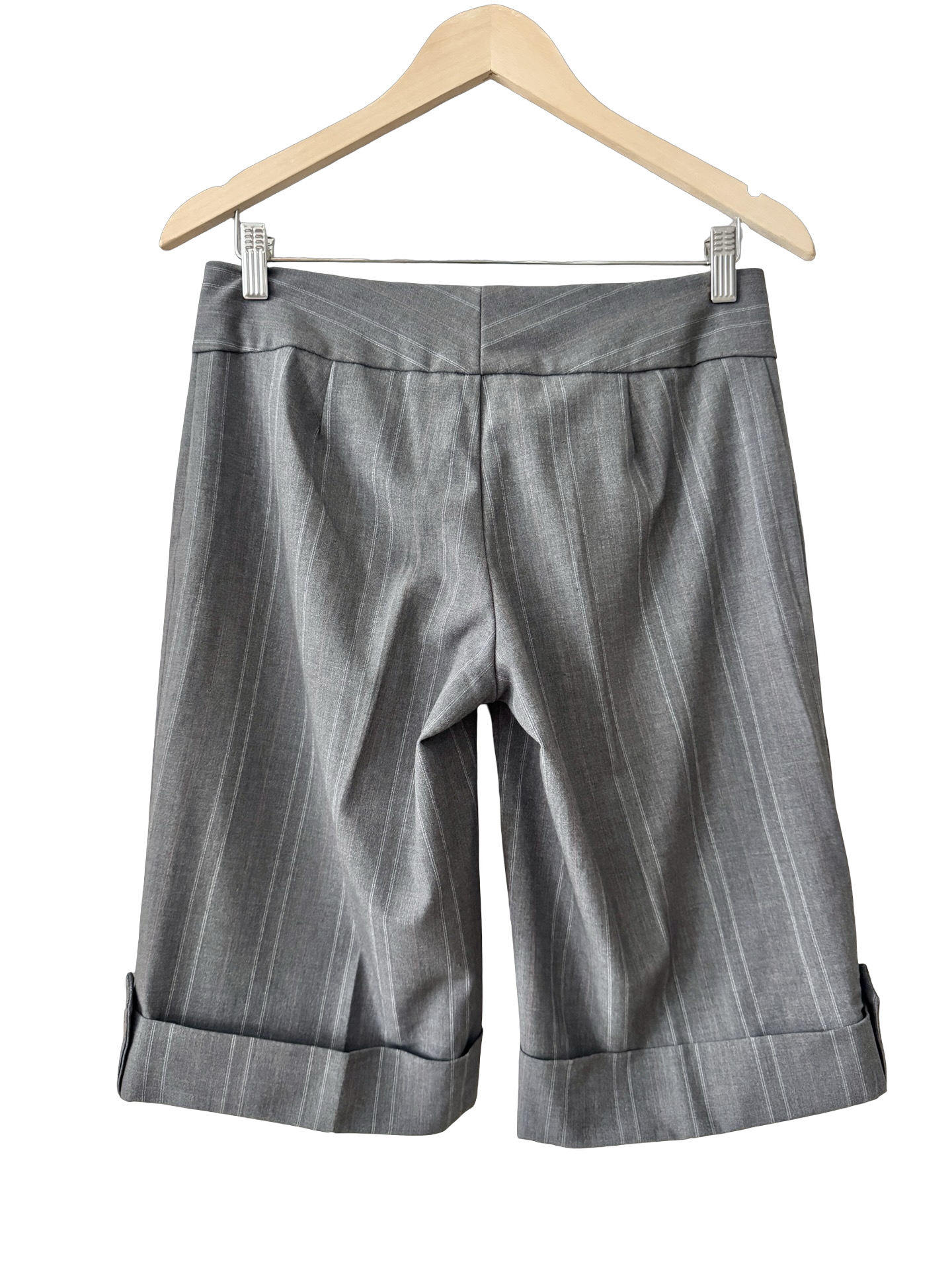 Vintage 90s Charcoal Pinstripe Tailored Capris (S/M)