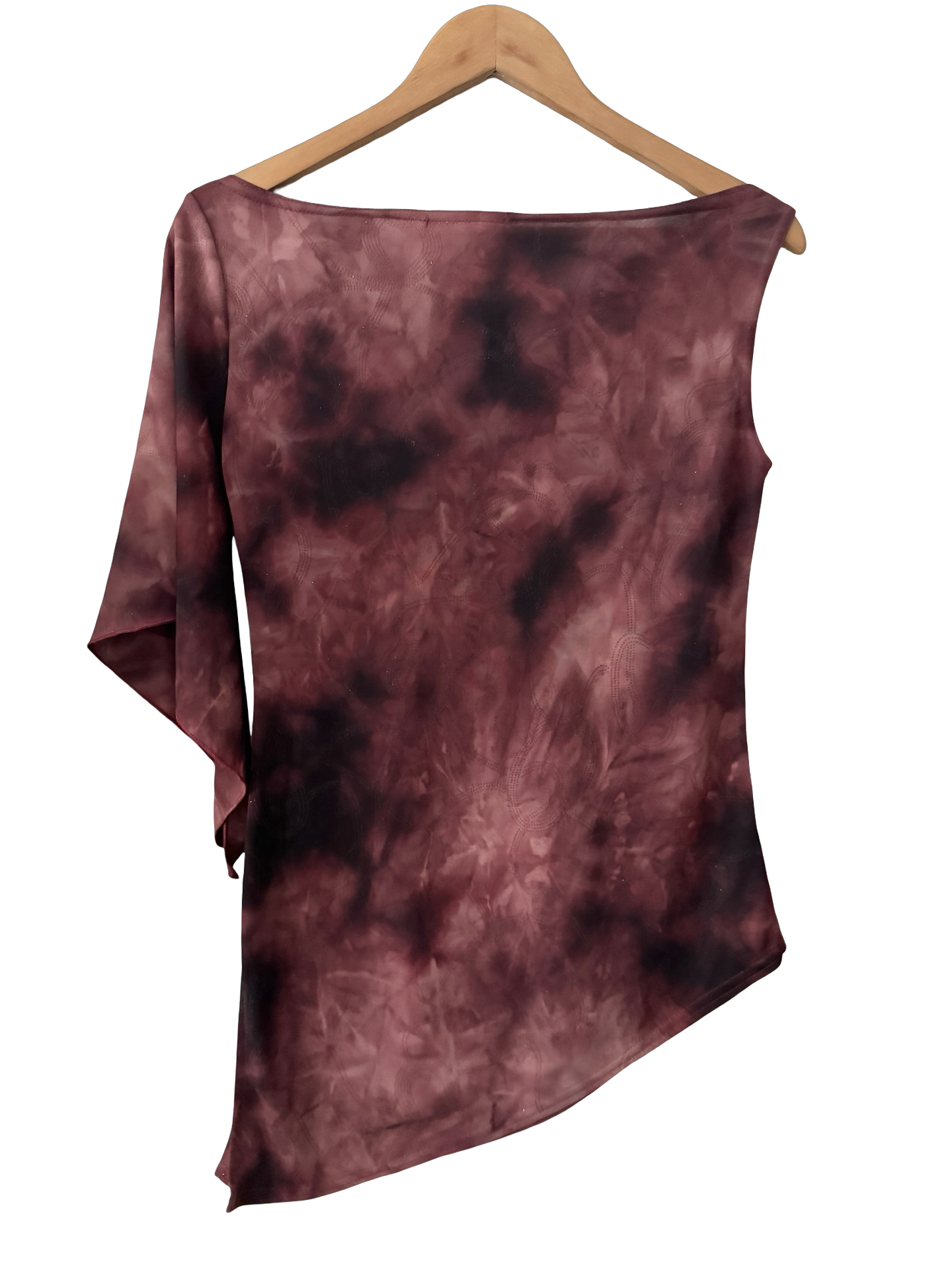 Vintage Y2K Bordeaux Asymmetrical Top (L)