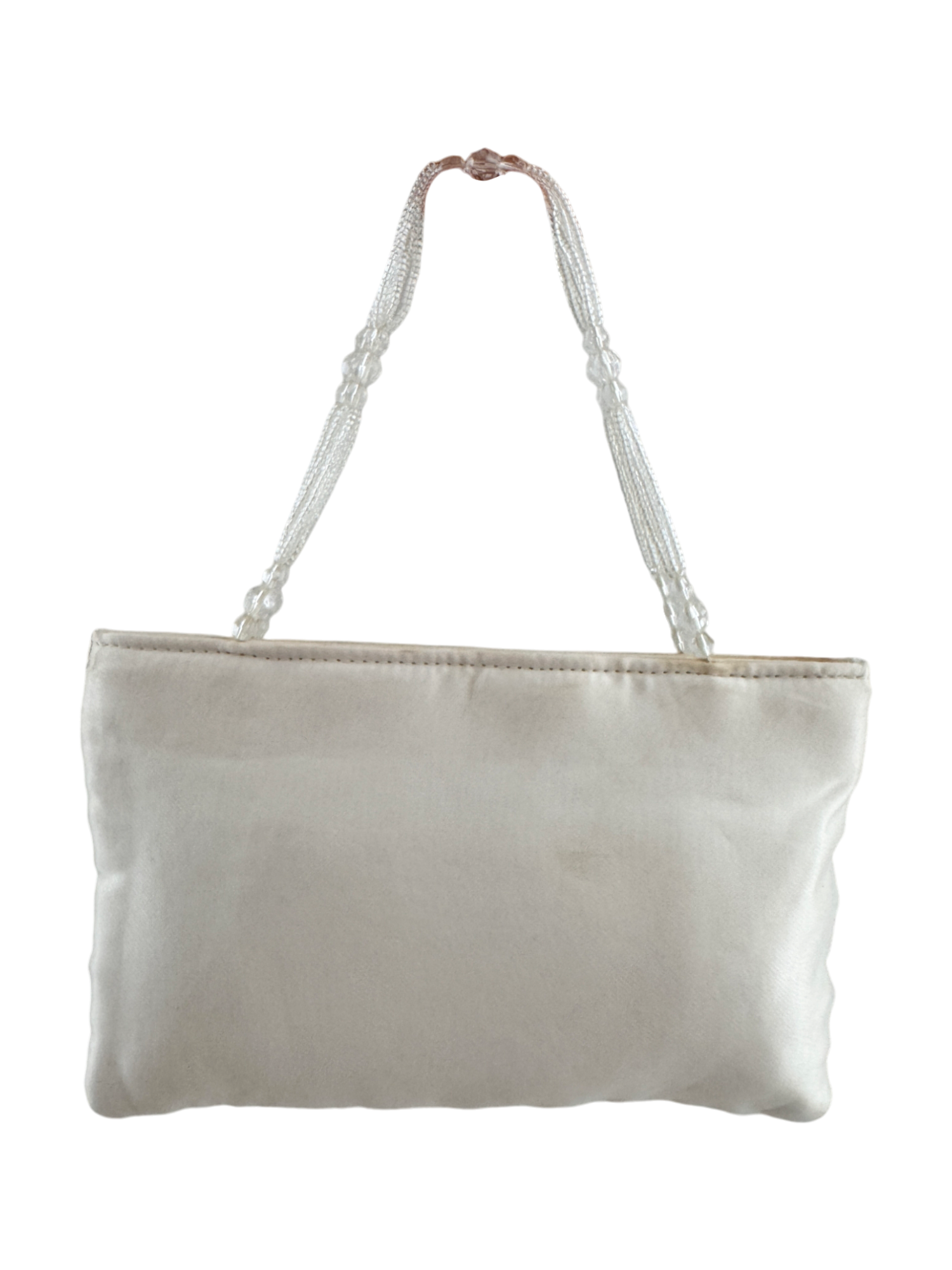 Vintage Ivory Rosette Beaded Mini Bag