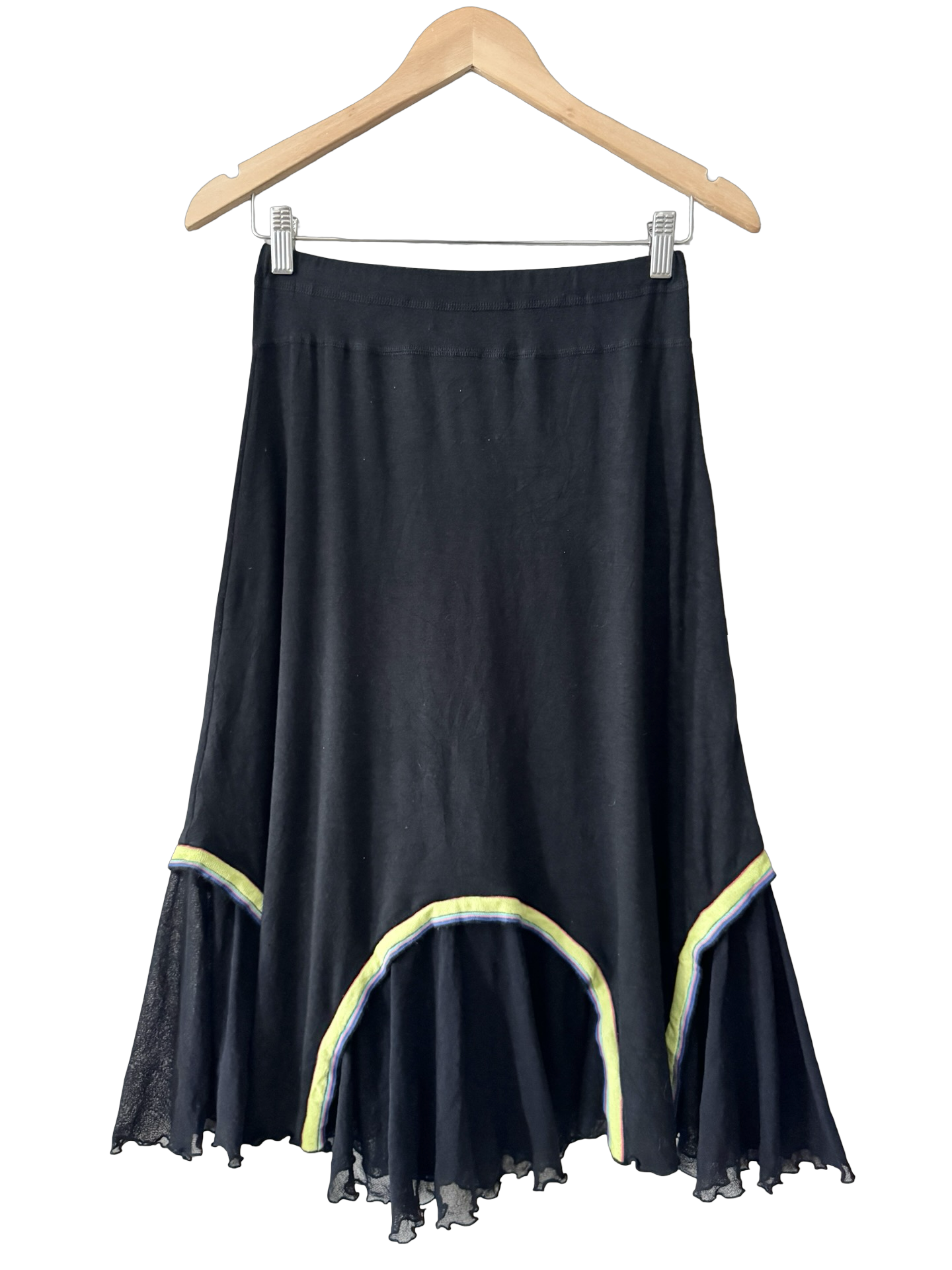 Vintage Y2K Prism Trim Midi Skirt (S)
