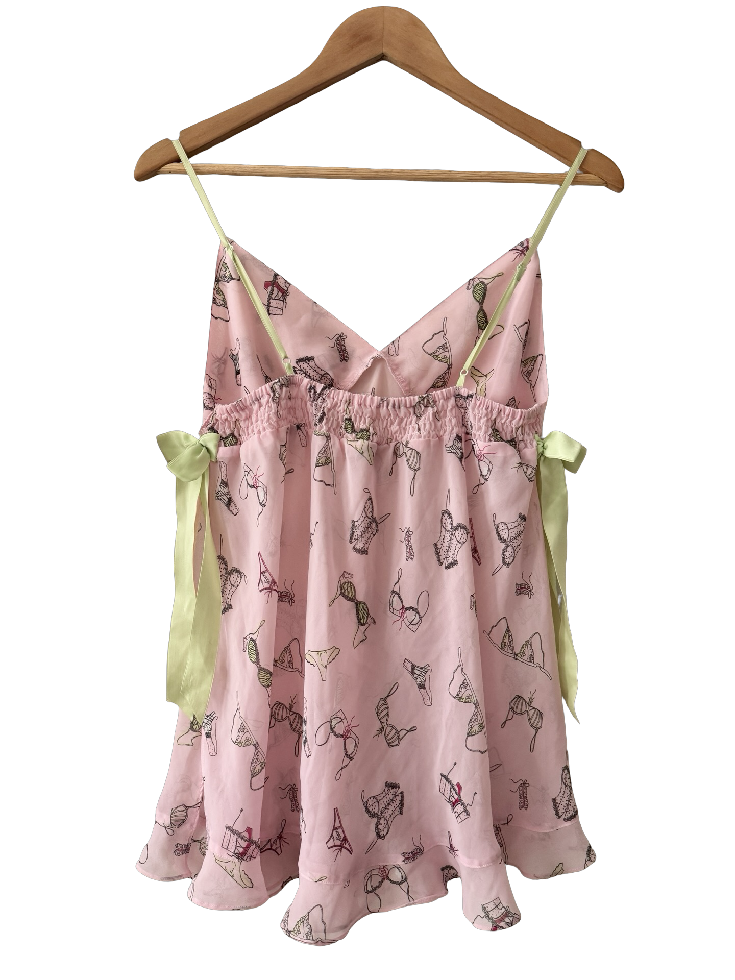 Vintage Y2K La Senza Lingerie Print Bow Cami (M)