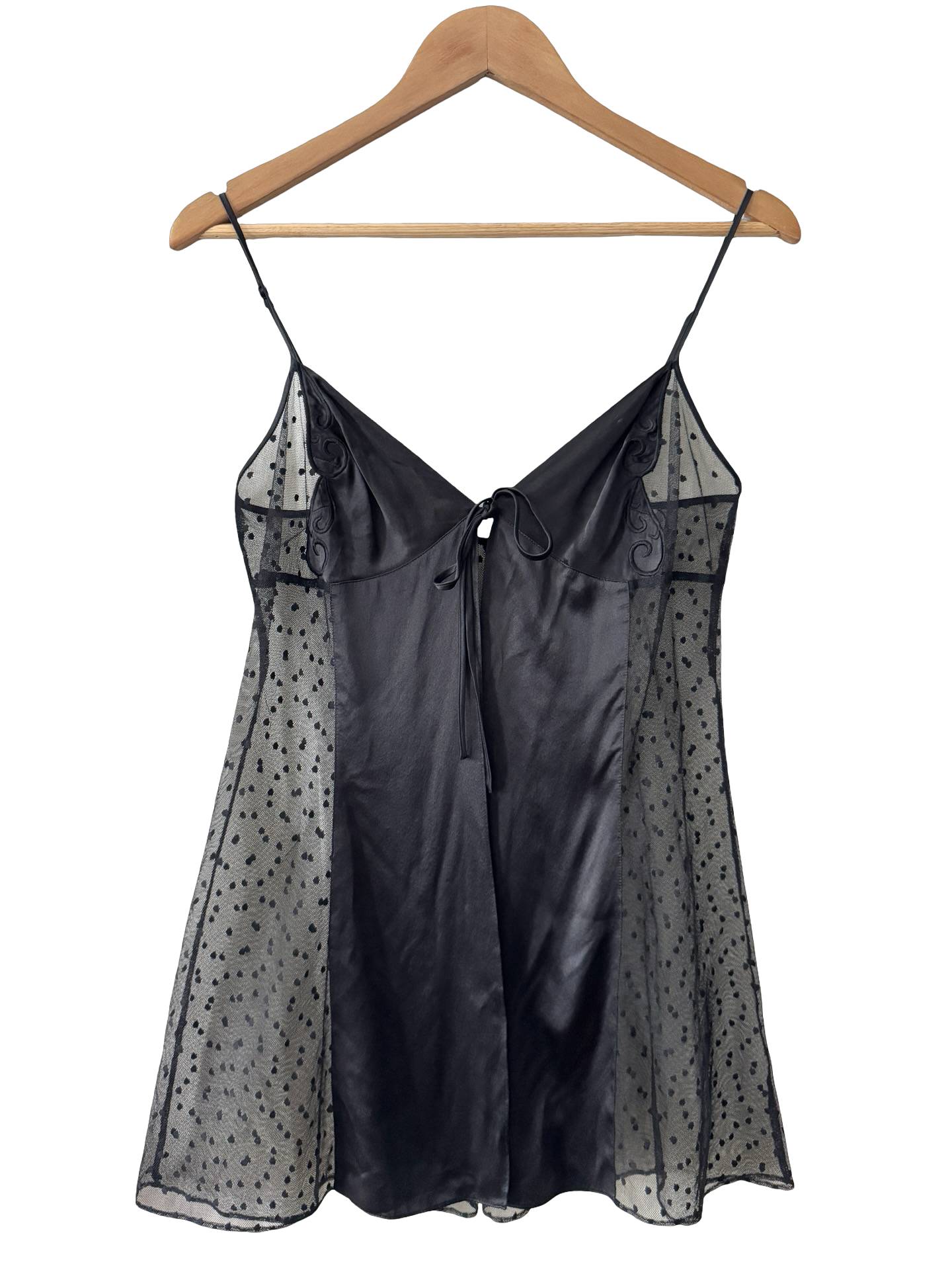 Vintage Y2K Midnight Mesh Split Cami (M)