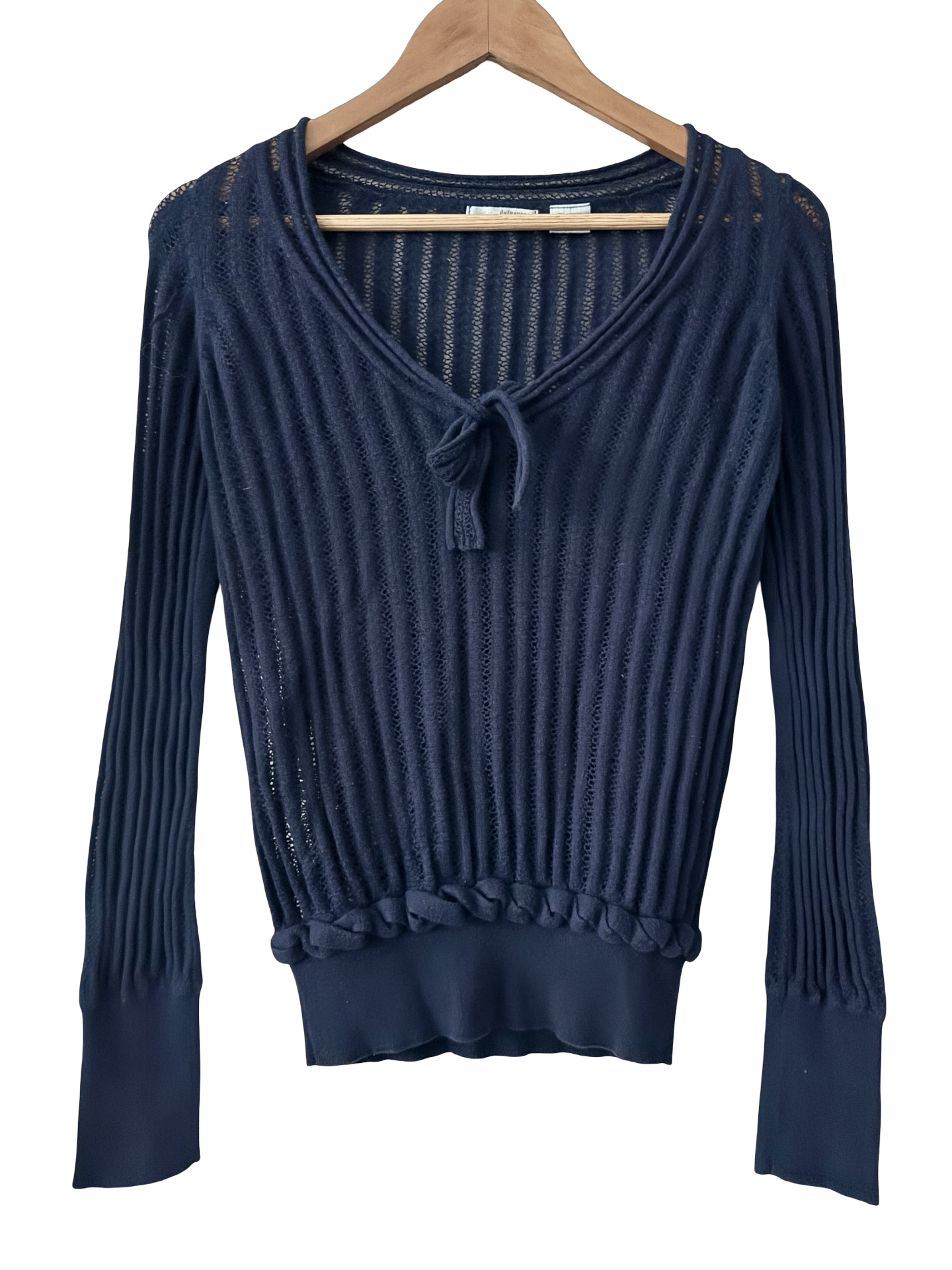 Vintage Y2K Storybook Cashmere Pointelle Knit (S-M)
