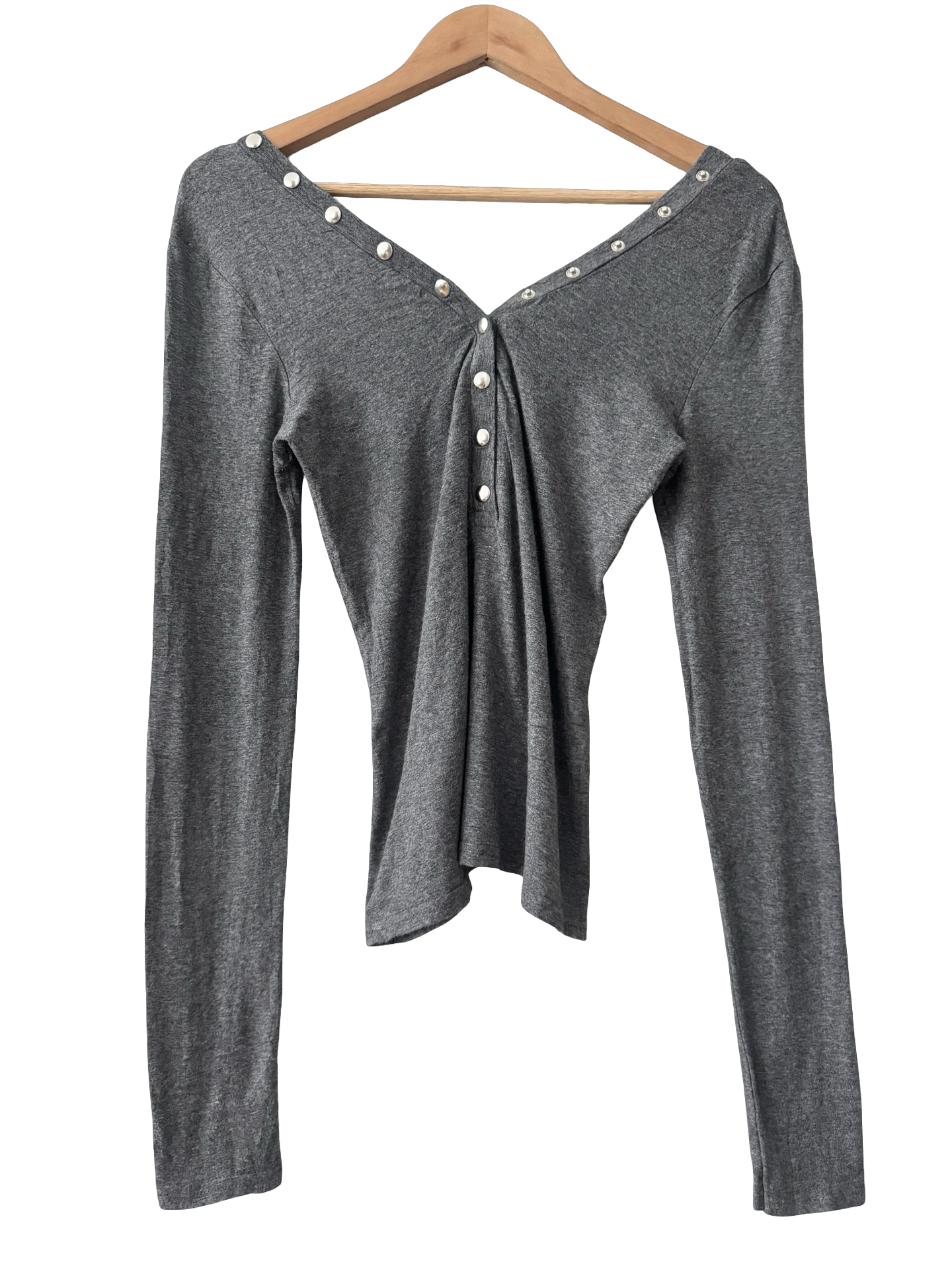 Vintage Y2K Parisian Hardware Draped Button Top (M)