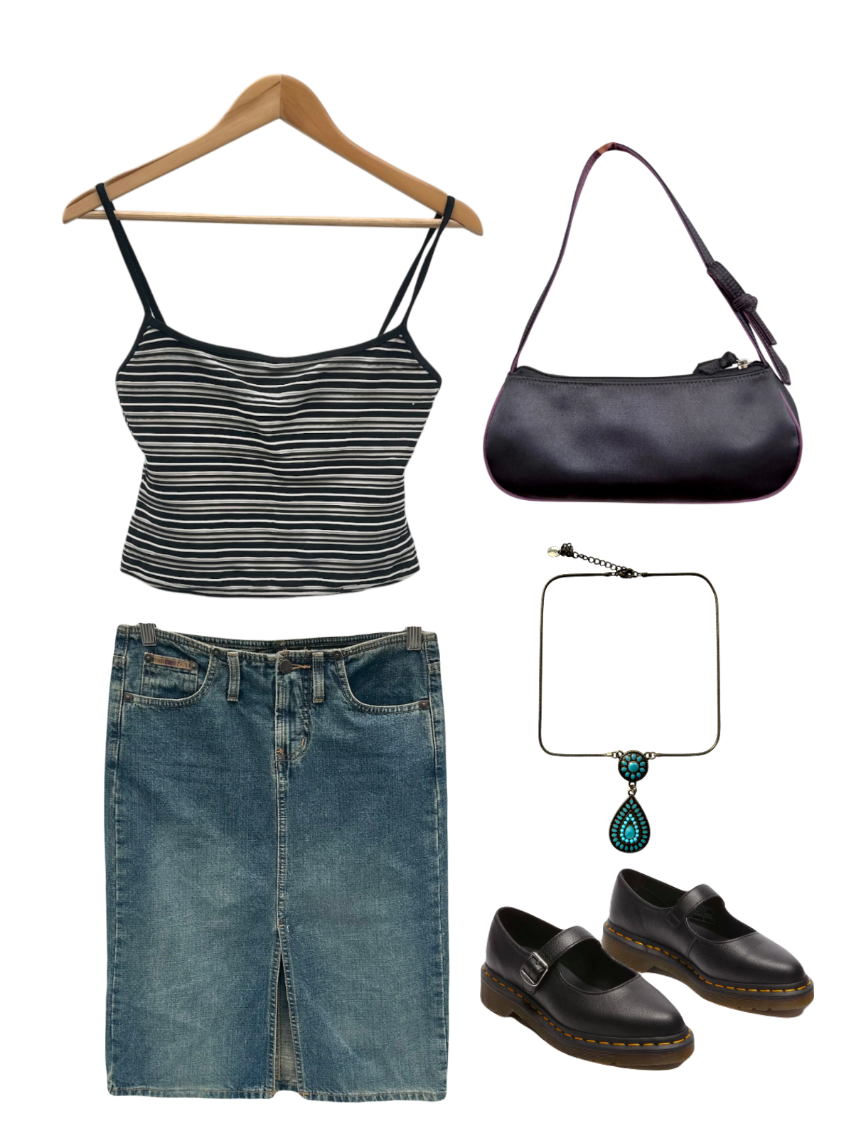 Vintage 90s Striped Textured Cropped Cami (M)