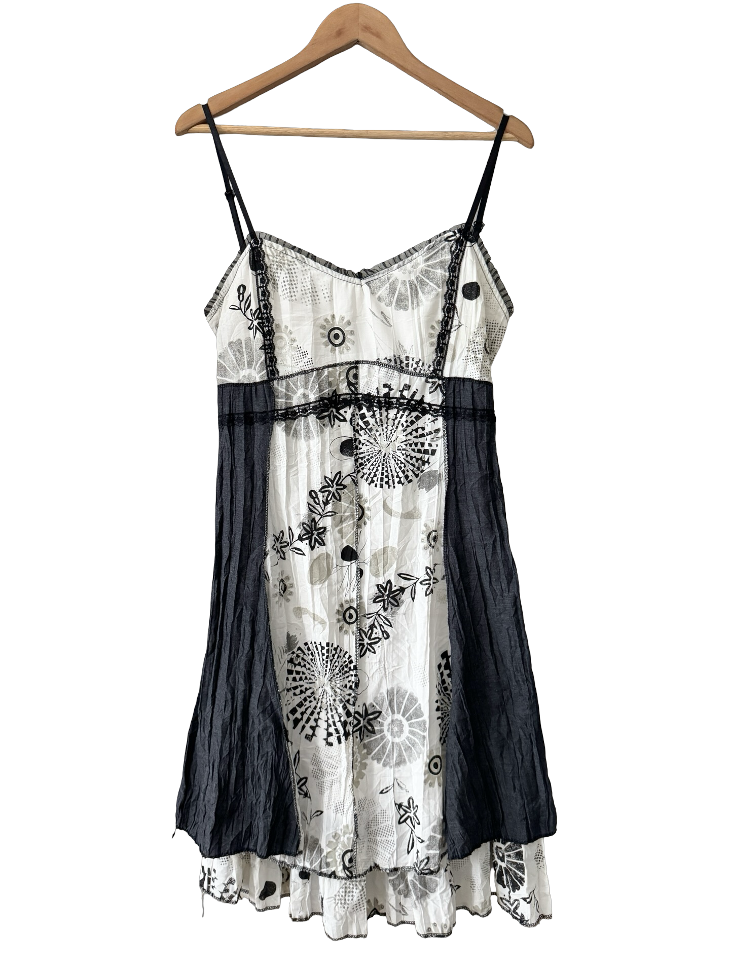 Vintage Y2K Midnight Garden Babydoll Dress (M/L)