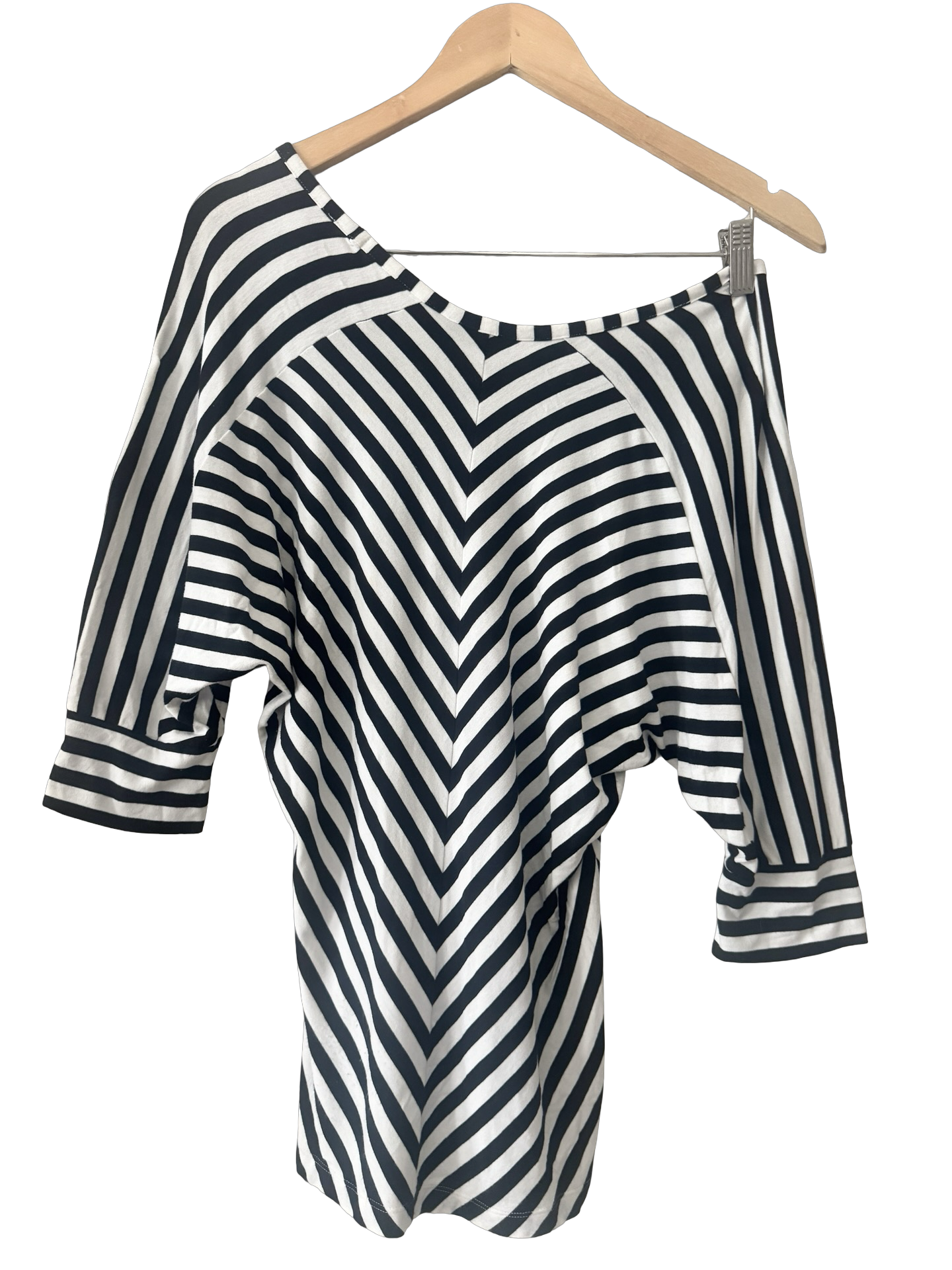 Vintage Y2K Nautical Stripe Off-Shoulder Top (S)