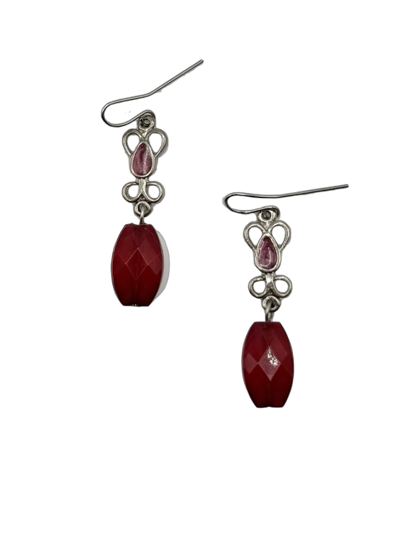 Vintage Cherry Soda Crystal Earrings