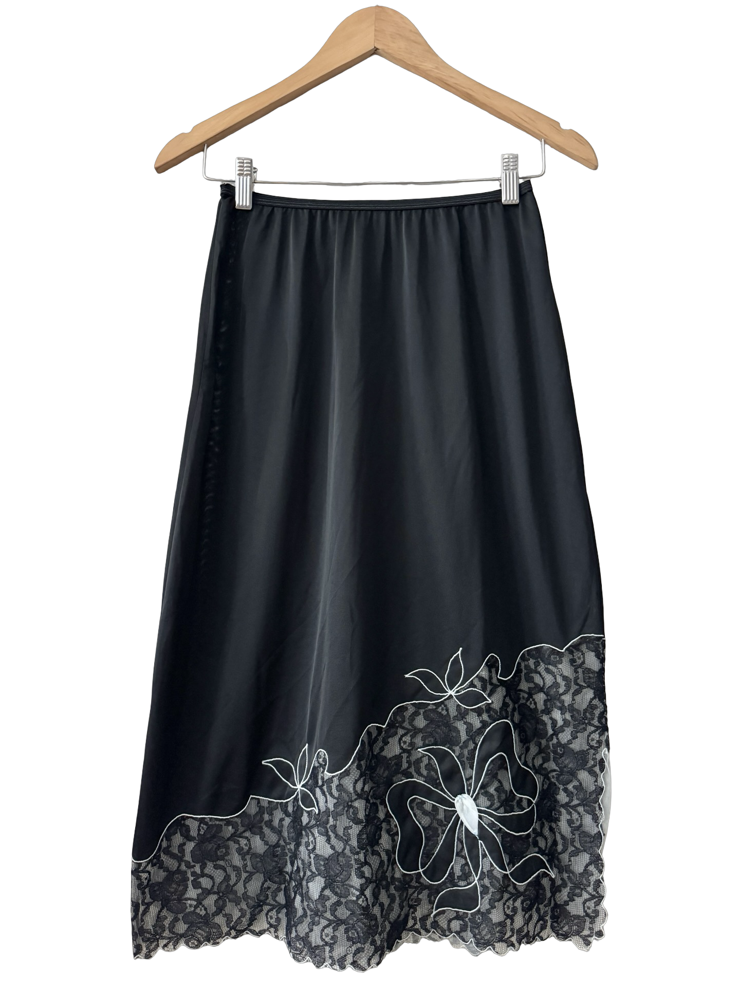 Vintage Midnight Lace Bloom Skirt (S/M)