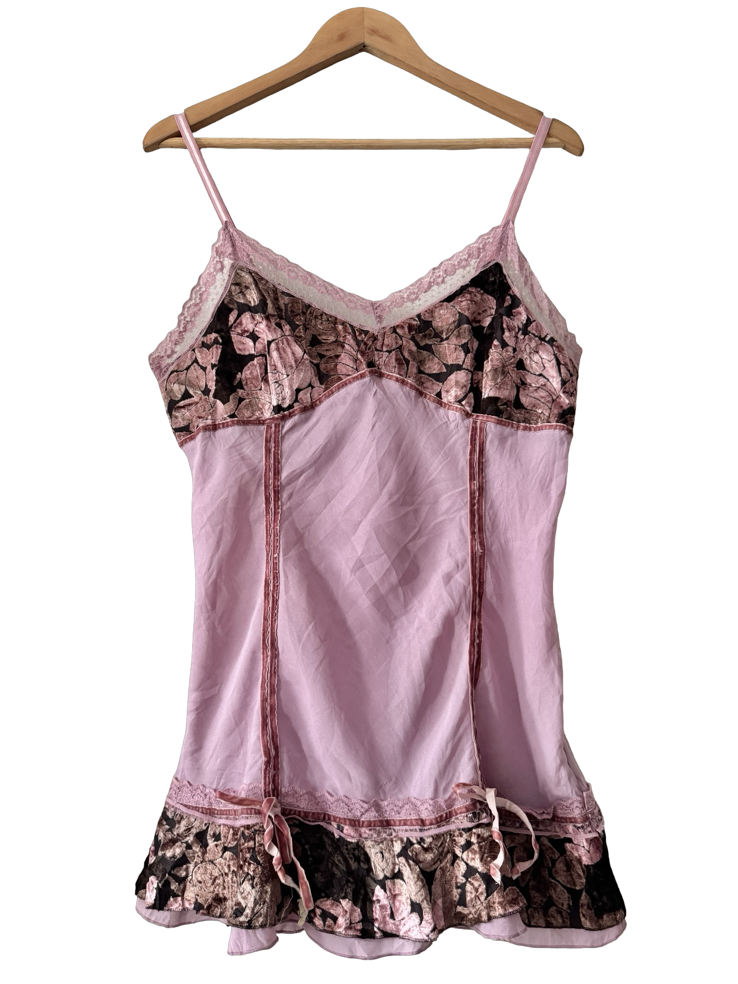 Vintage Y2K Mauve Velvet Poetry Top (XL)