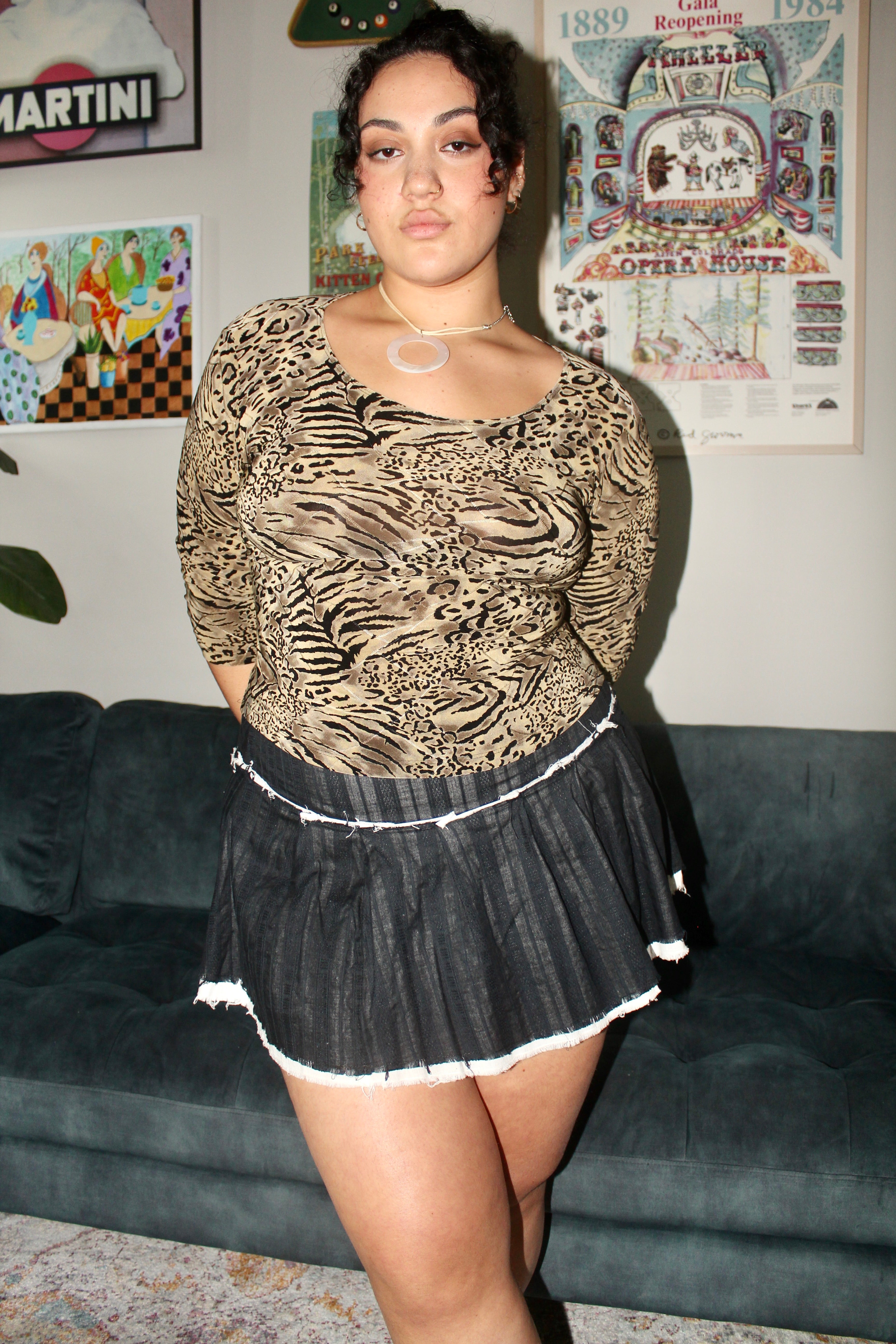 Vintage 90s Retro Patterned Knit (L)