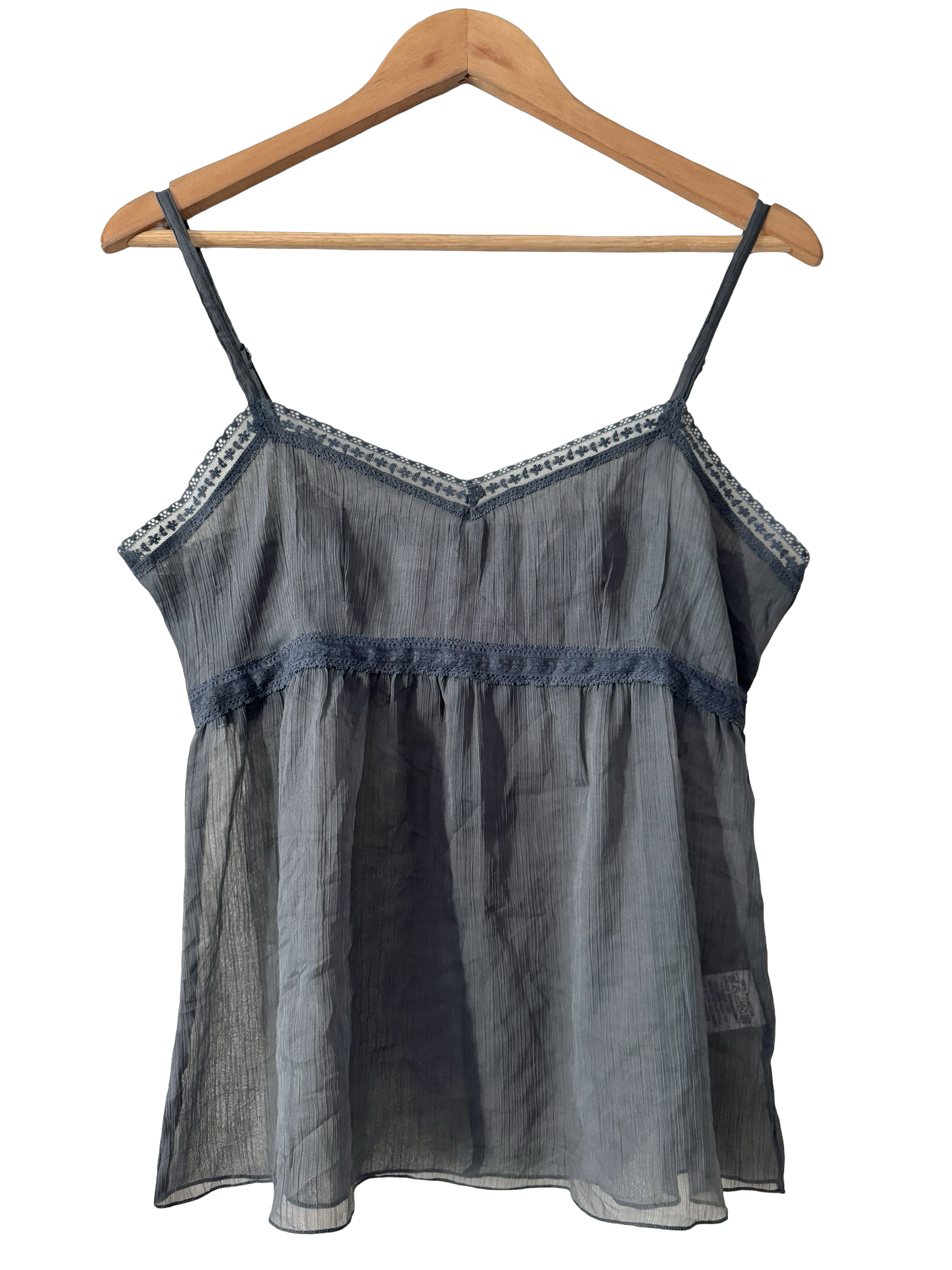 Vintage Y2K French Blue Hour Sheer Babydoll Camisole (S/M)