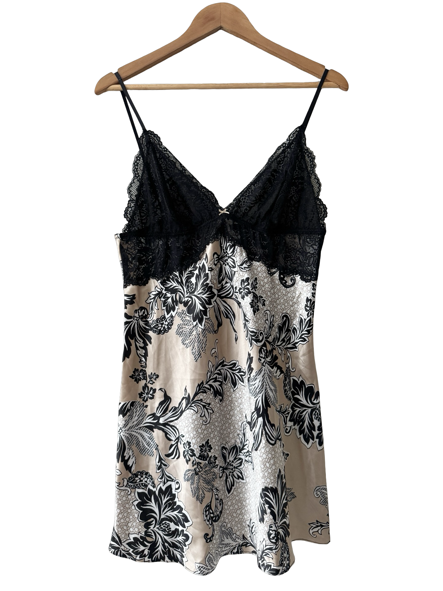 Vintage Y2K Black Lace Night Slip (M/L)
