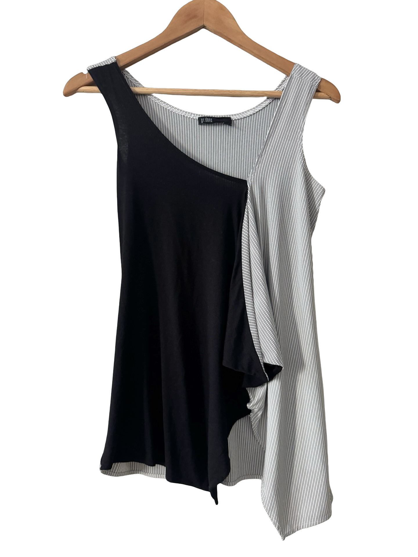 Vintage Y2K Split Personality Asymmetric Tank Top (S/M)