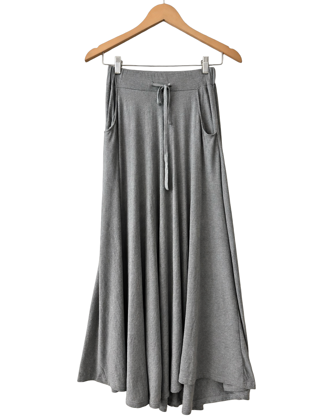 Vintage Y2K Heather Grey Ballet Flare Maxi Skirt (XS)
