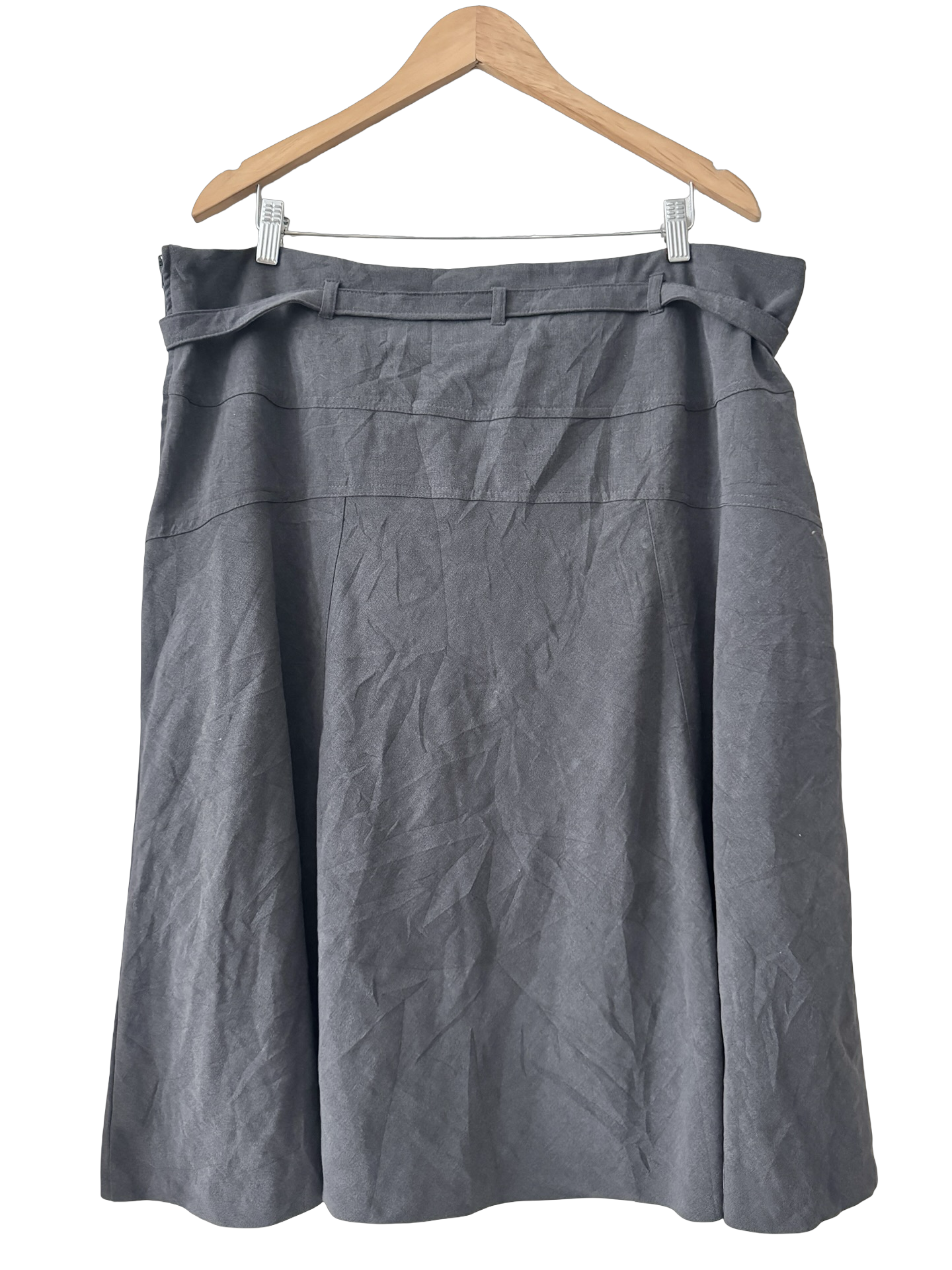 Vintage 90s Charcoal Art School Skirt (XL)