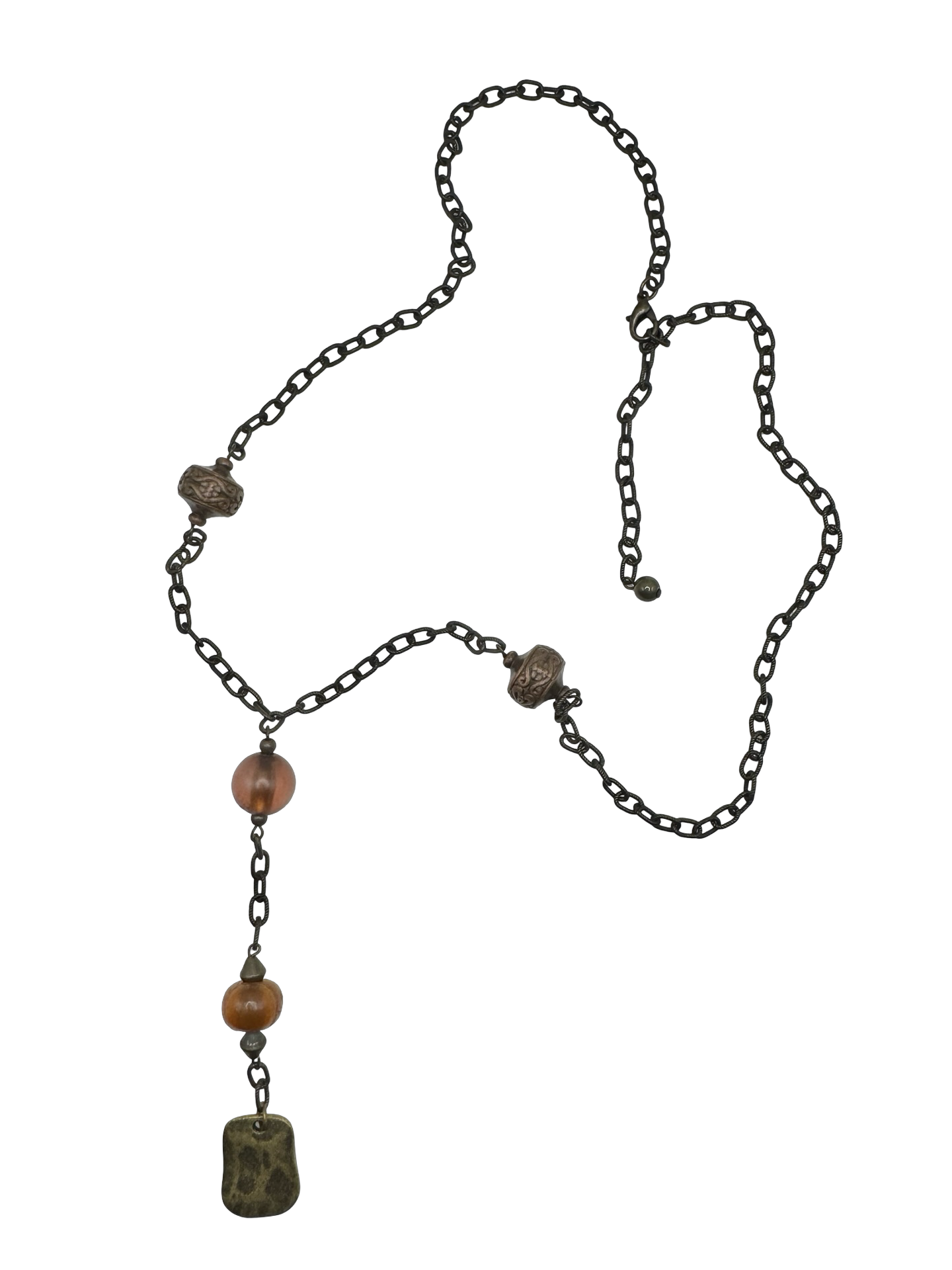 Vintage Artisan Lariat Necklace