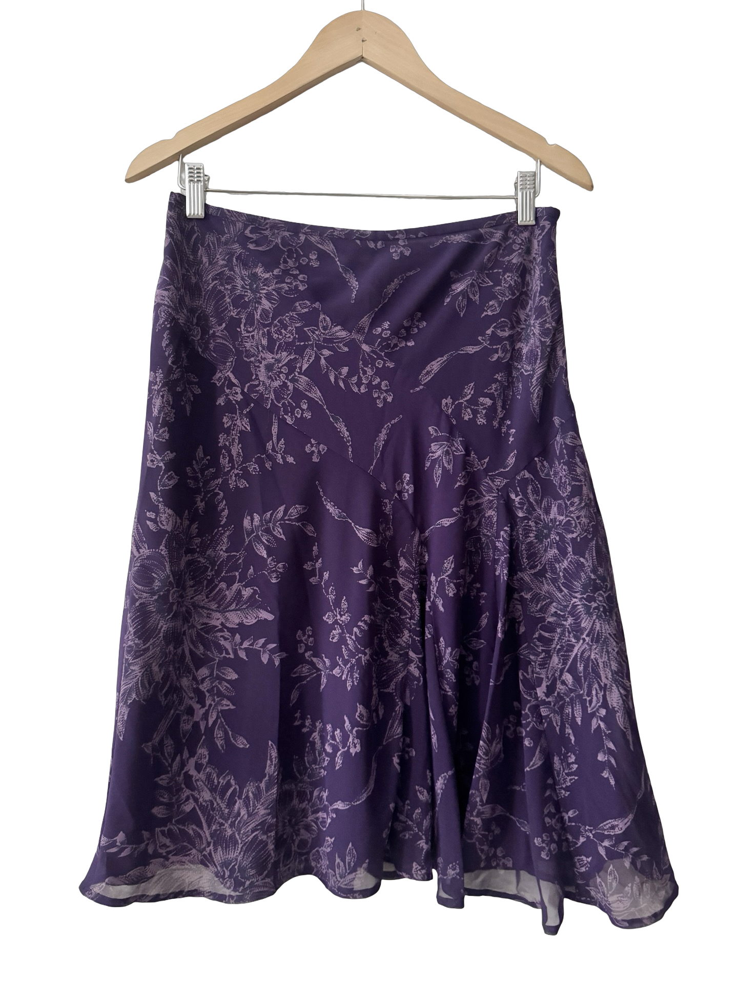 Vintage Y2K City Violet Midi Skirt (S/M)