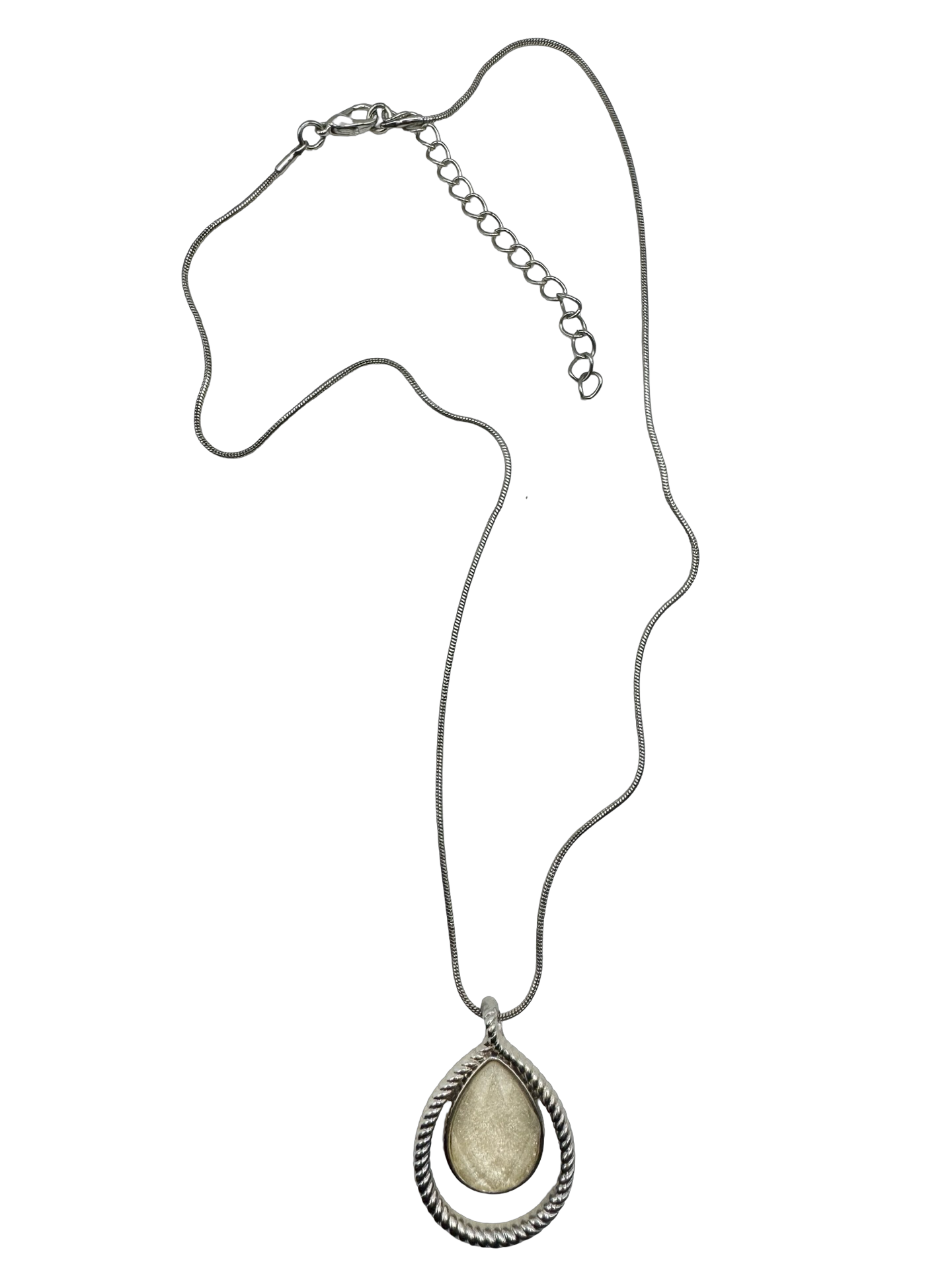 Vintage Y2K Moonlit Pearl Teardrop Necklace