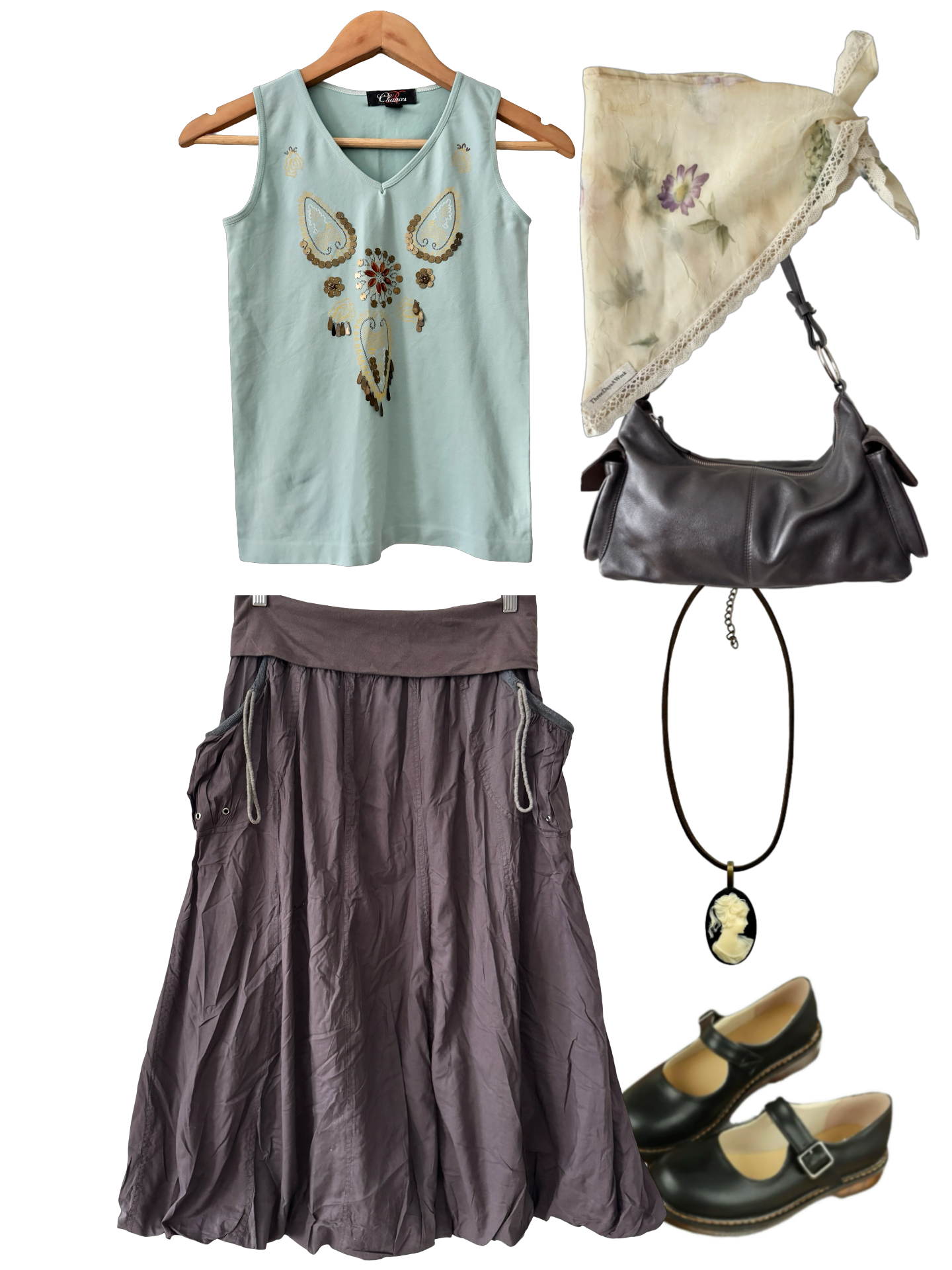 Vintage Y2K Second-Skin Printed Cami (S-M)