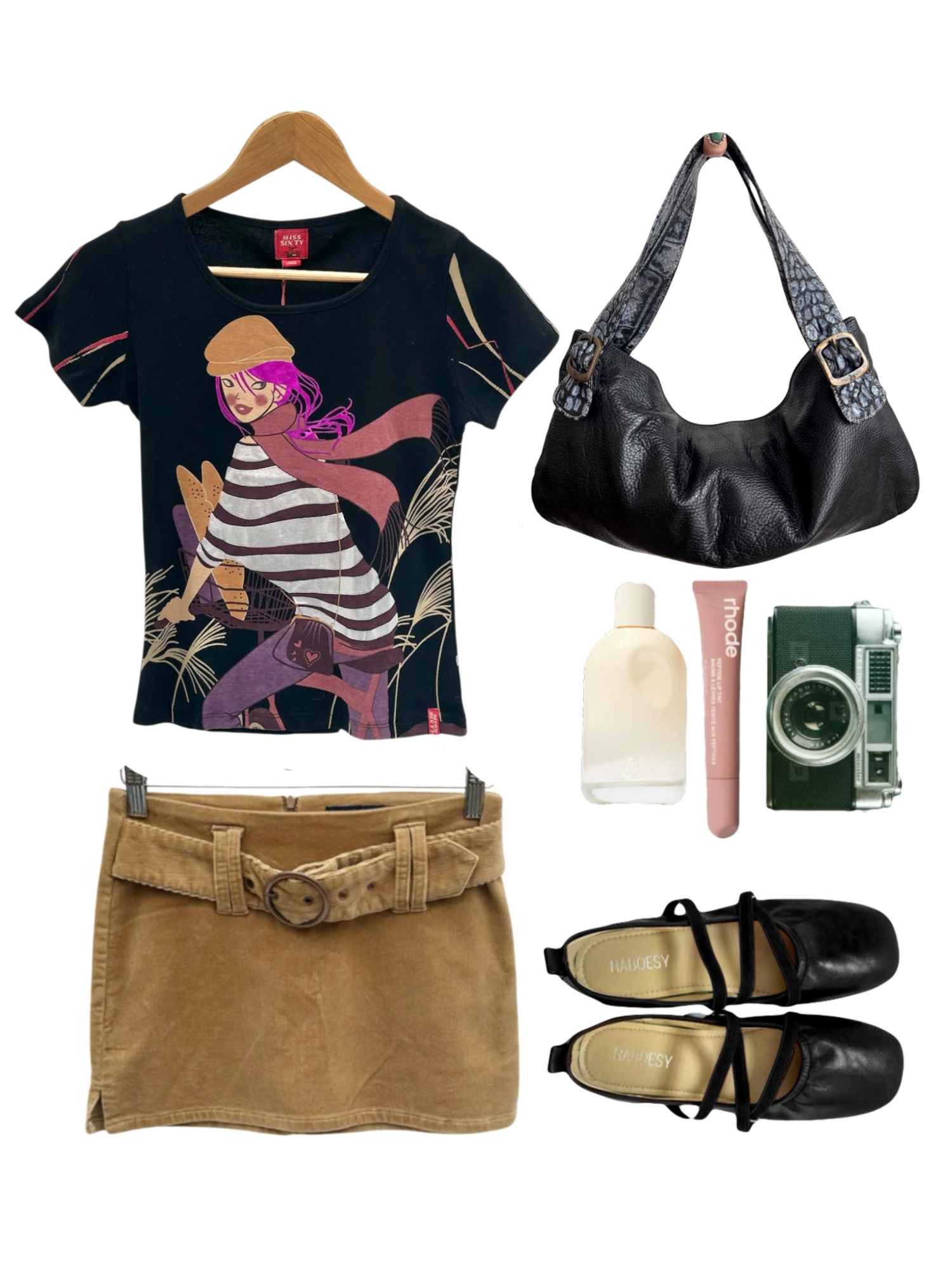 Vintage 90s Graphic Parisian Girl Miss Sixty Tee (M)