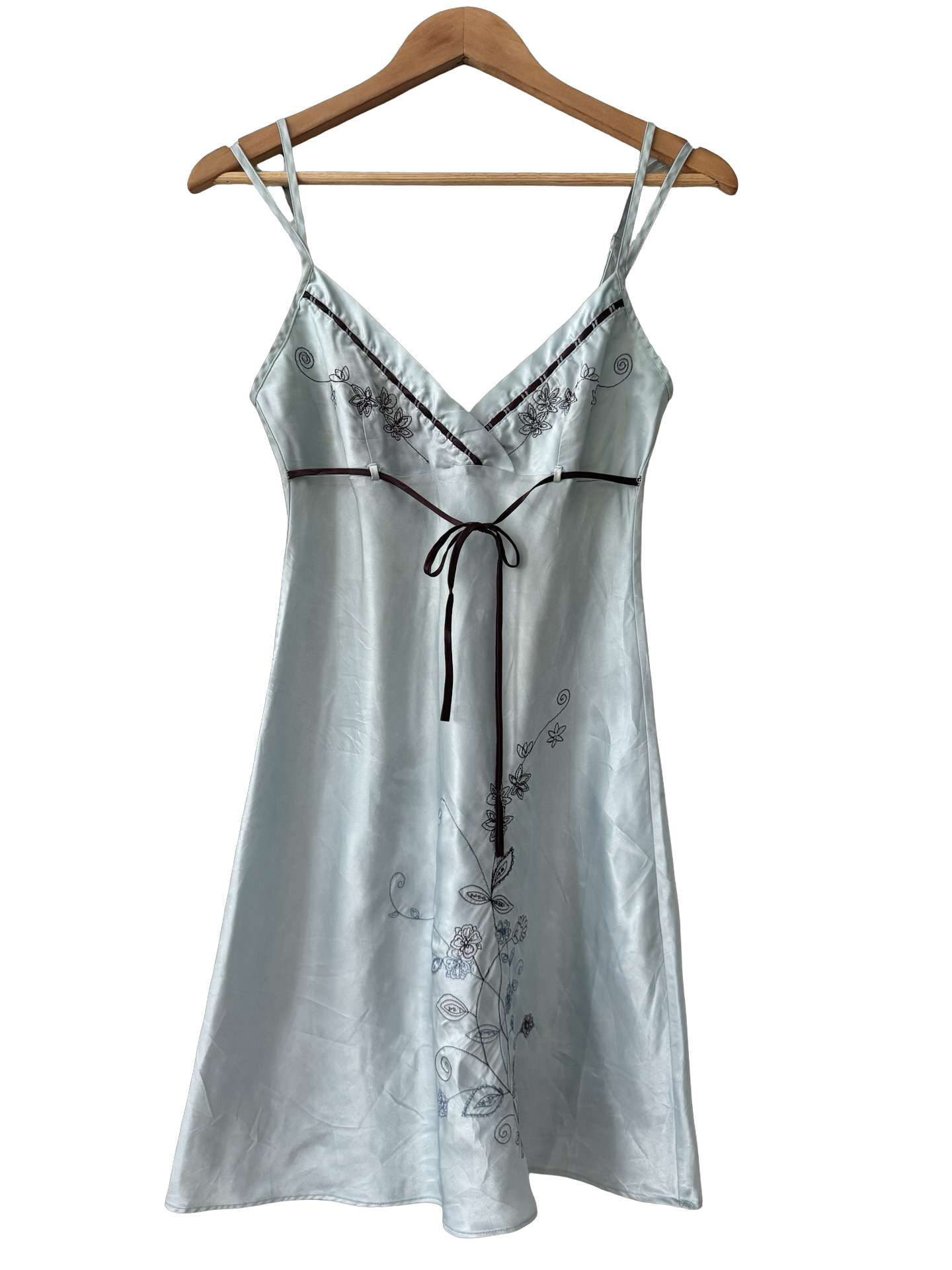 Vintage Y2K Dainty Bluebell Slip Dress (S)